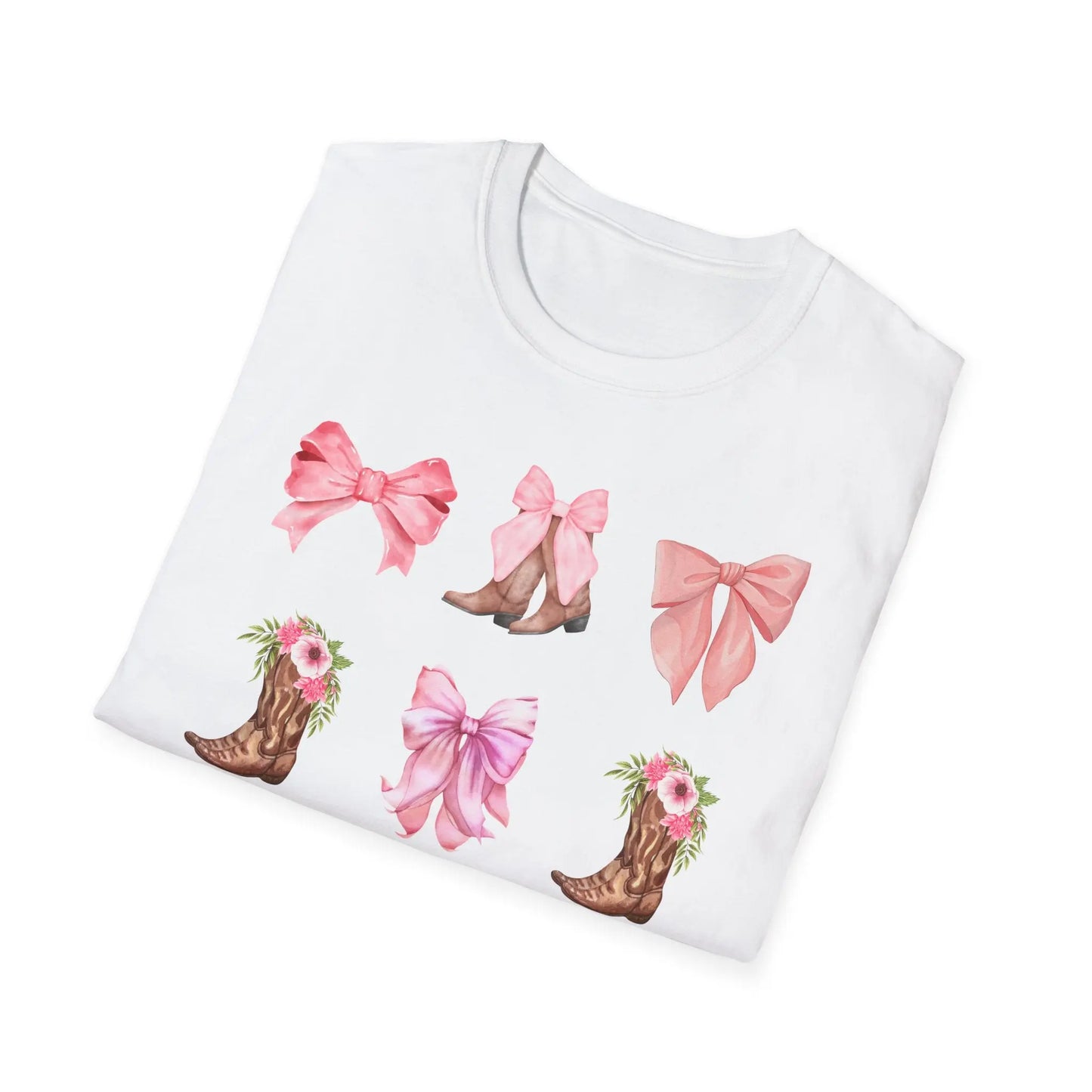 Western Chic Coquette T-Shirt, Cowgirl Country Southern Style Tee, Rodeo Fashion Top, Stylish Wild West Shirt Printify