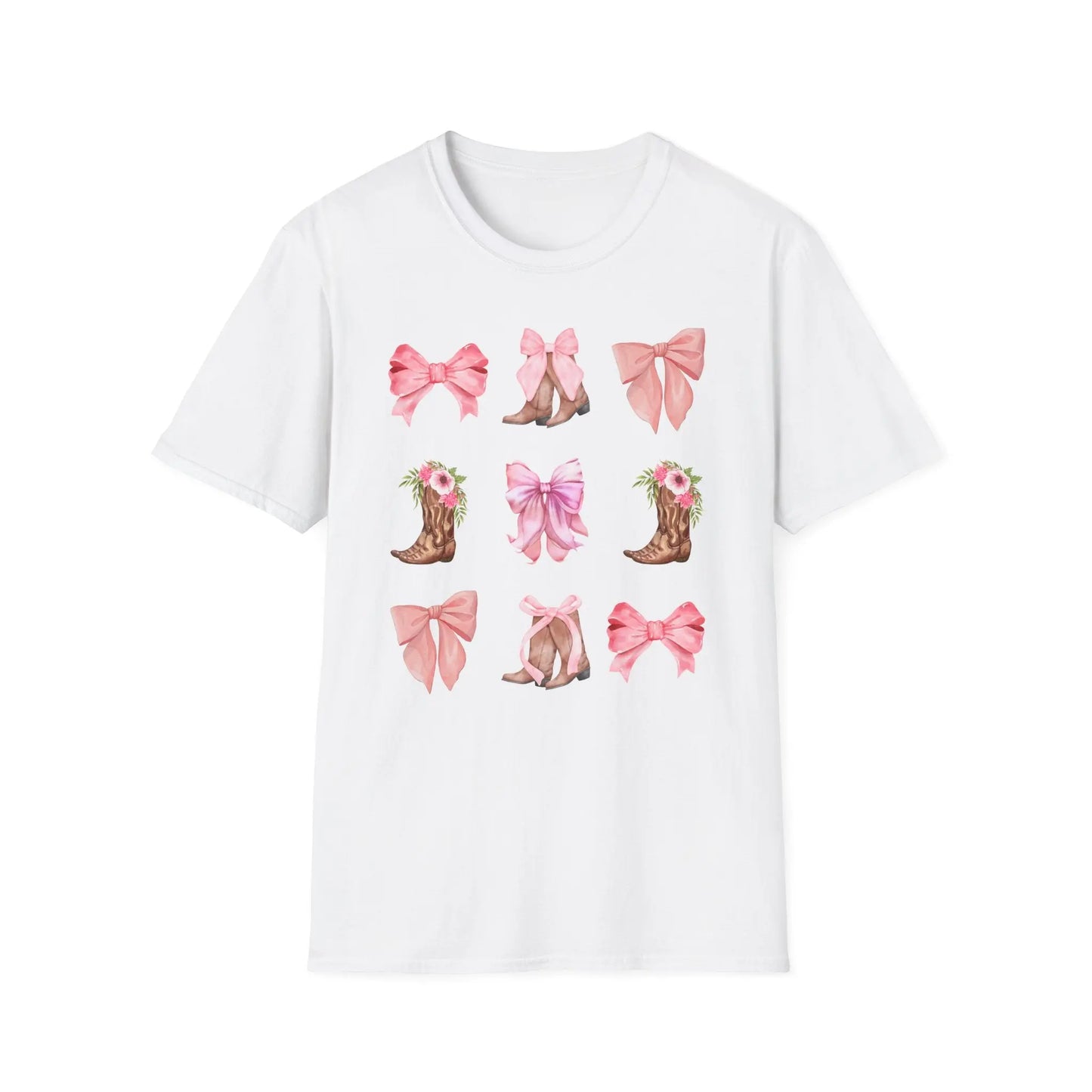 Western Chic Coquette T-Shirt, Cowgirl Country Southern Style Tee, Rodeo Fashion Top, Stylish Wild West Shirt Printify