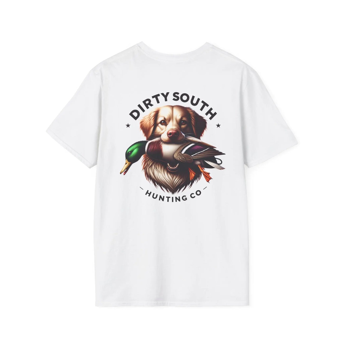 Dirty South Hunting Co. Duck Dog Unisex T-Shirt, Hunting Shirt, Dog Lover Gift, Casual Wear, Outdoor Apparel, Animal Lover Apparel, Stylish Comfort Printify