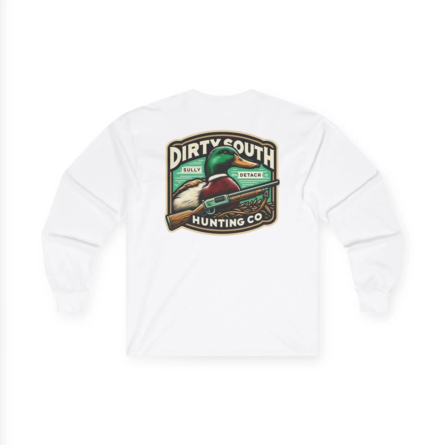 Mallard Duck Dirty South Hunting Long Sleeve Tee, Outdoor Apparel, Unisex T-Shirt, Casual Wear, Gift for Hunters, Vintage Graphic Tee Printify