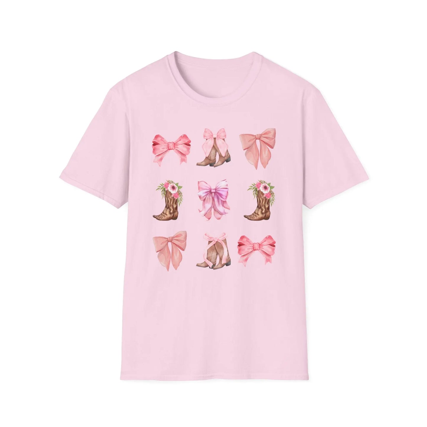 Western Chic Coquette T-Shirt, Cowgirl Country Southern Style Tee, Rodeo Fashion Top, Stylish Wild West Shirt Printify
