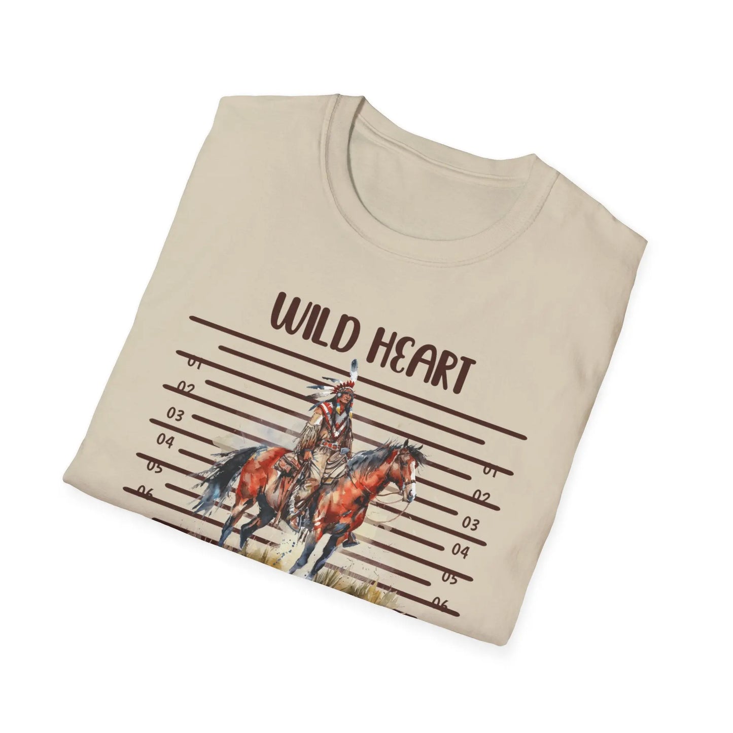 Wild Heart Free Spirit T-Shirt, Bohemian Tee, Horse Lover Gift, Adventure Shirt, Festival Apparel, Unisex Graphic T-Shirt Printify