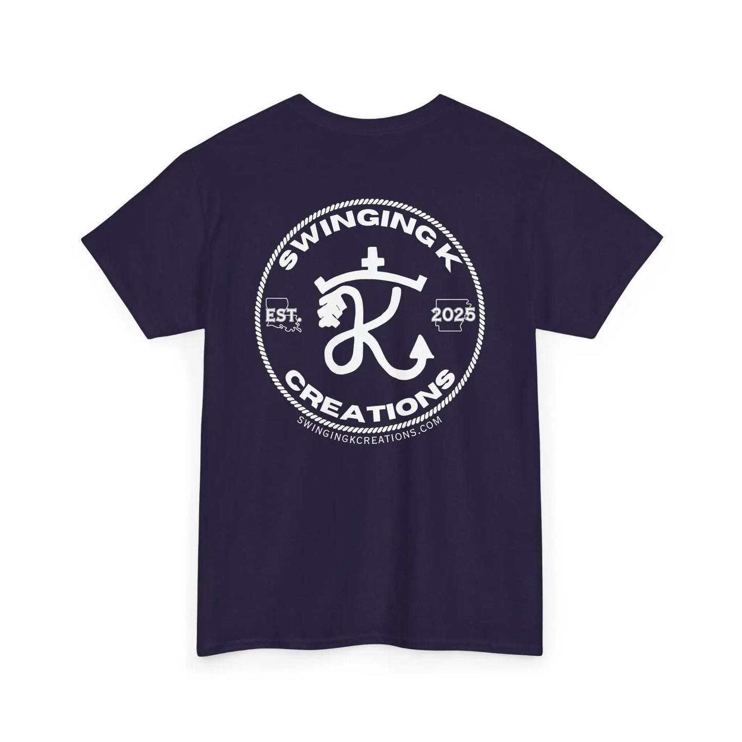 Swinging K Creations White Logo Unisex T-Shirt Printify