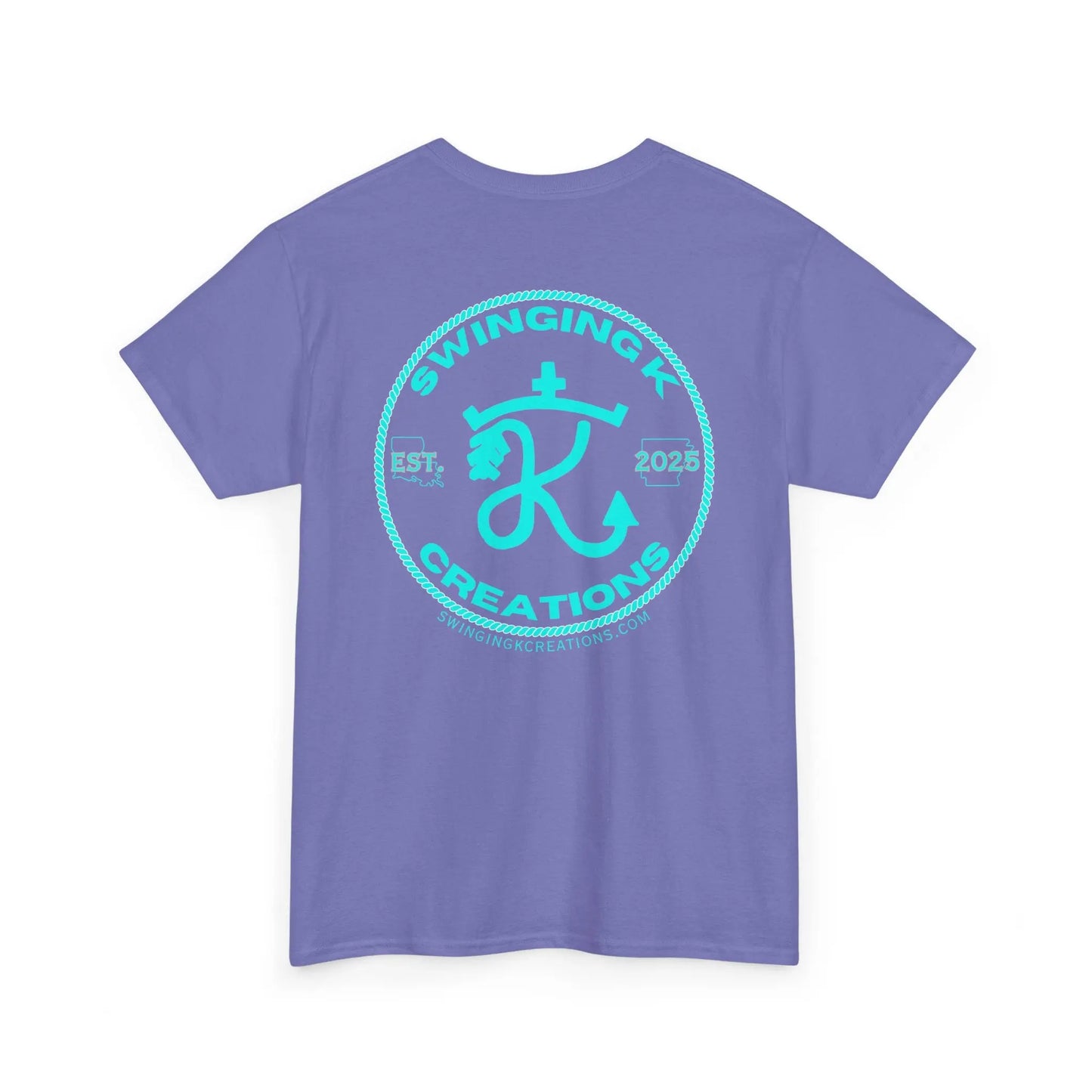 Swinging K Creations Turquoise Logo- Unisex T-Shirt Printify
