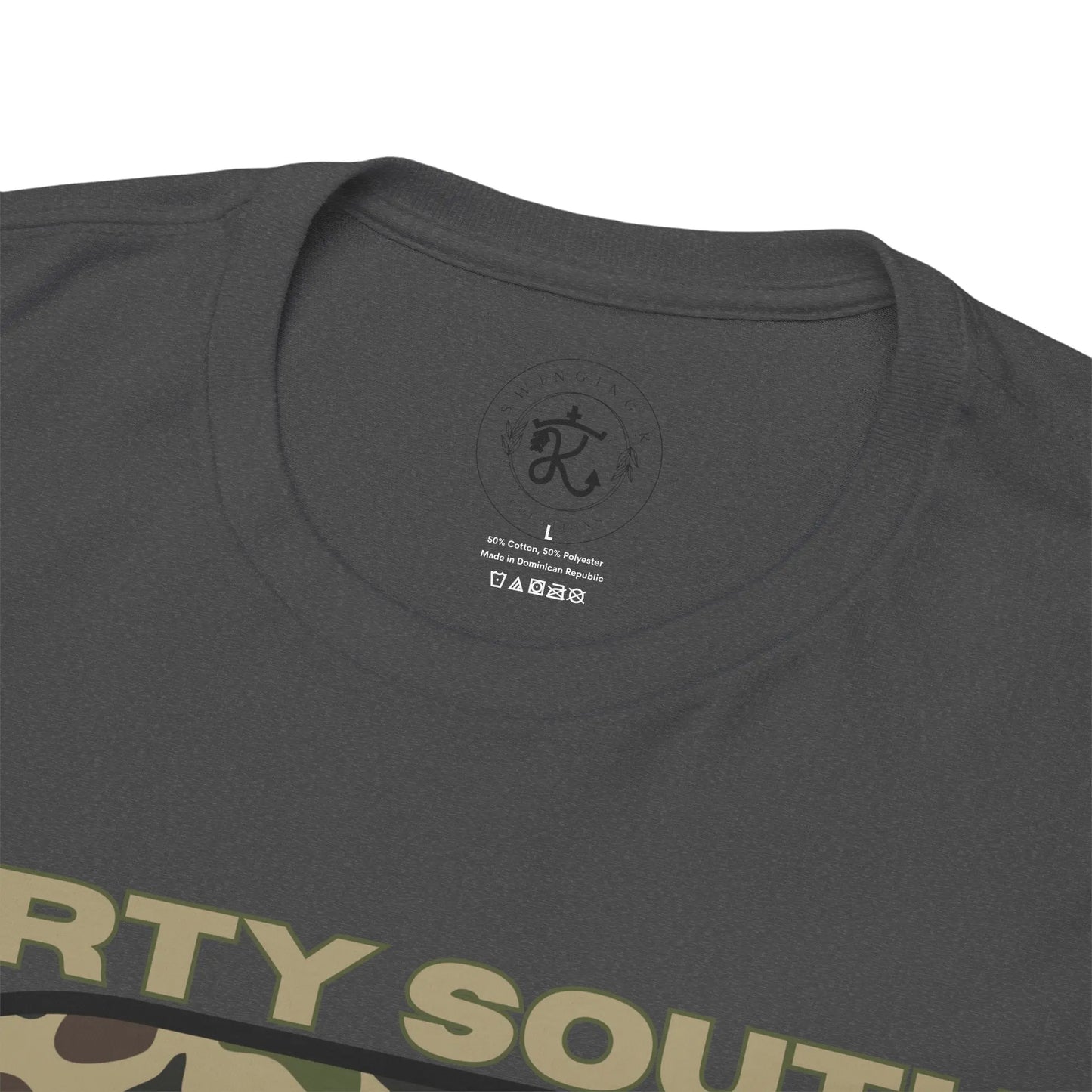 Duck Hunting Unisex Heavy Cotton Tee, Dirty South Hunting Co Shirt, Outdoor Apparel, Camouflage T-Shirt, Gifts for Him, Gifts for Her Printify