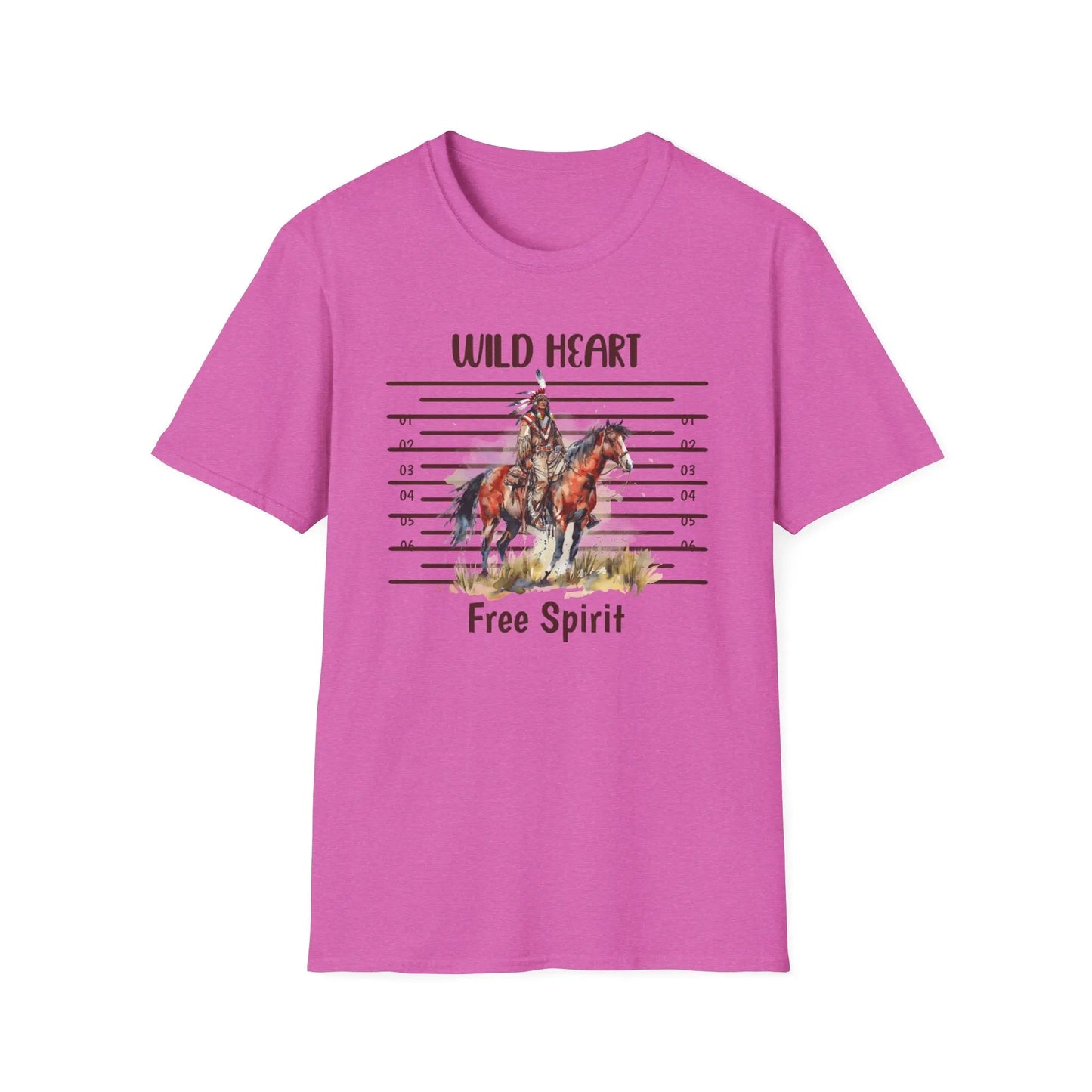 Wild Heart Free Spirit T-Shirt, Bohemian Tee, Horse Lover Gift, Adventure Shirt, Festival Apparel, Unisex Graphic T-Shirt Printify