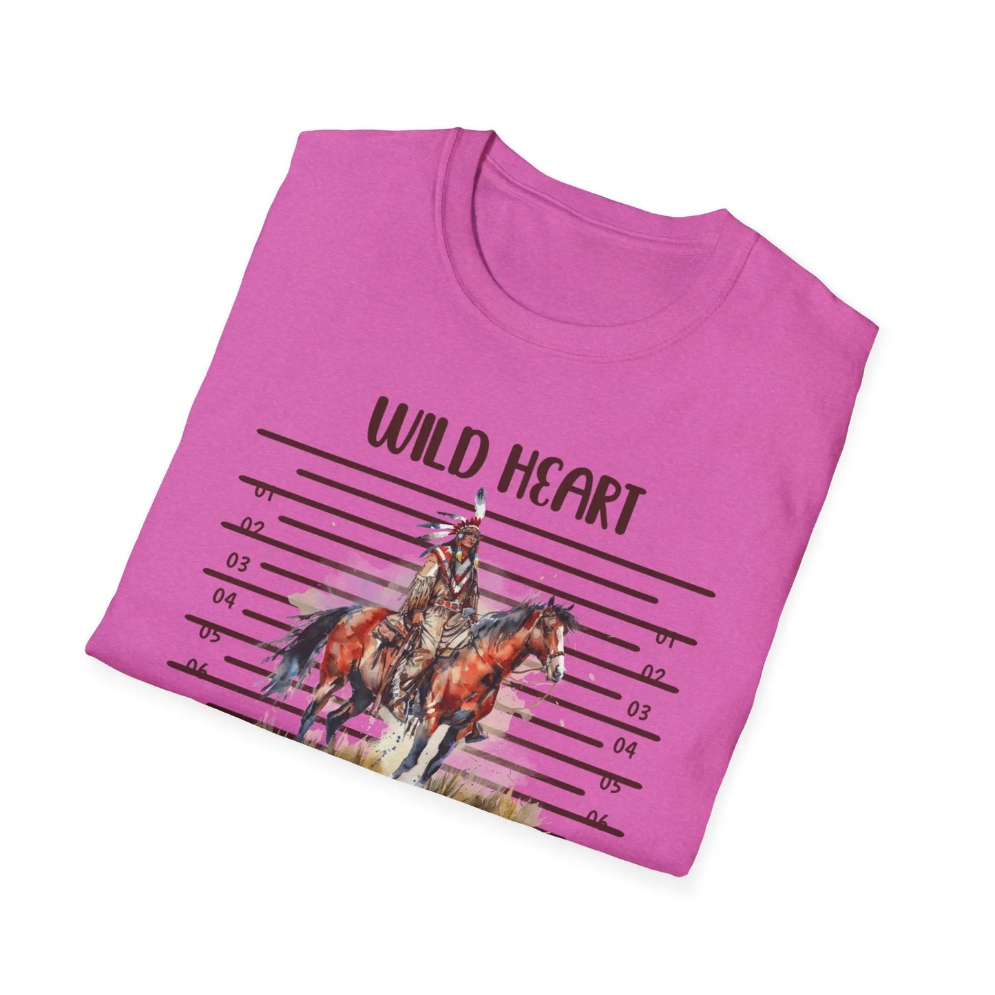 Wild Heart Free Spirit T-Shirt, Bohemian Tee, Horse Lover Gift, Adventure Shirt, Festival Apparel, Unisex Graphic T-Shirt Printify