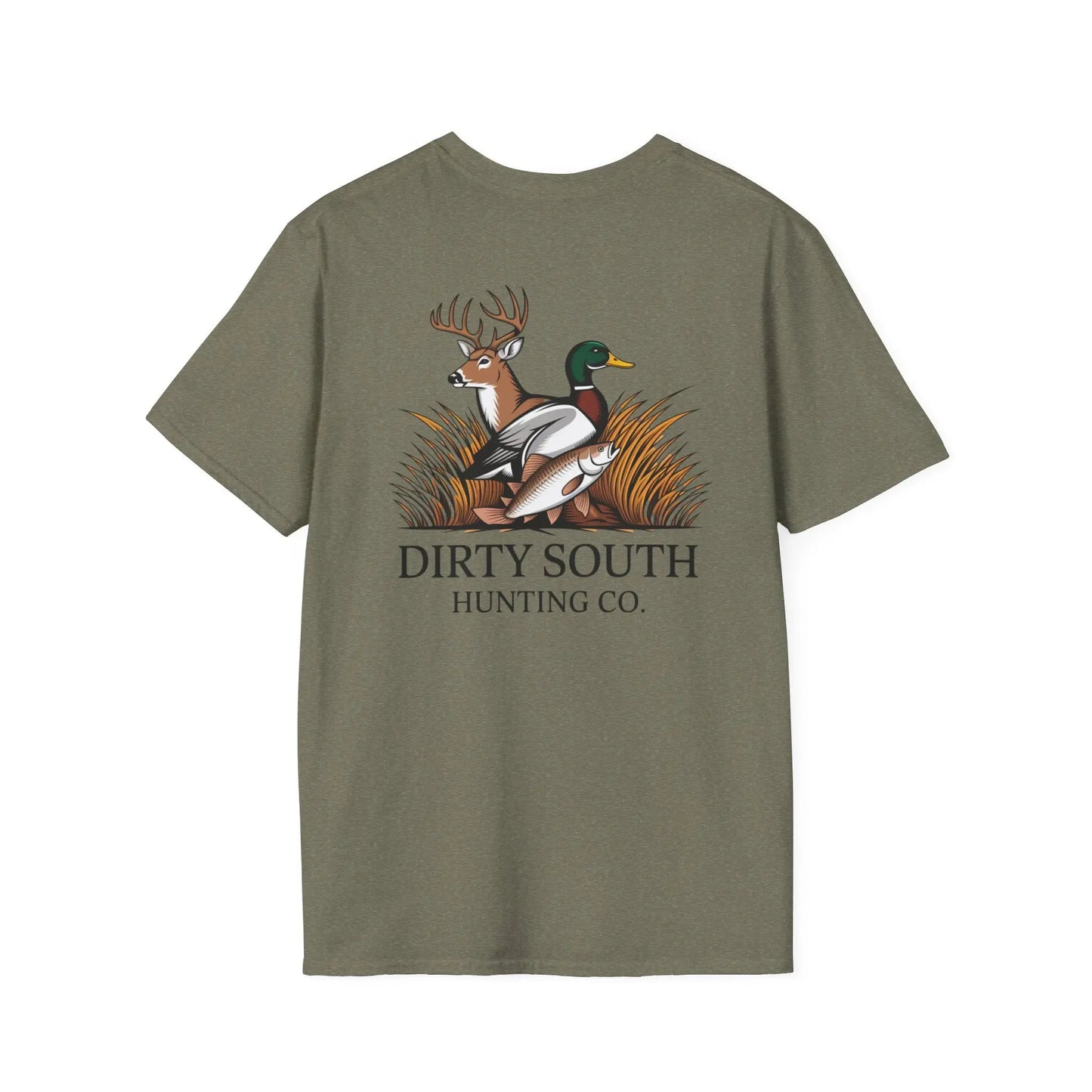 Dirty South Hunting Co. Unisex Hunting-Themed T-Shirt, Outdoor Apparel, Gift for Hunters, Casual Wear, Wildlife Tee, Nature Lover Shirt Printify