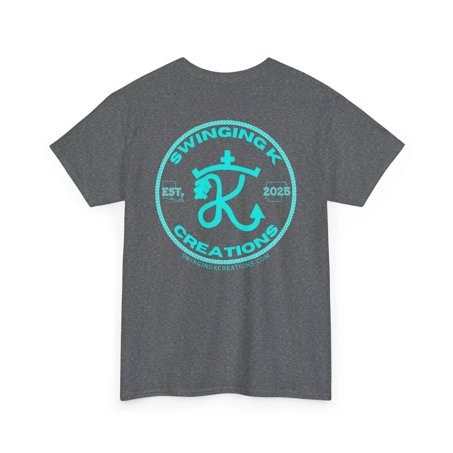 Swinging K Creations Turquoise Logo- Unisex T-Shirt Printify