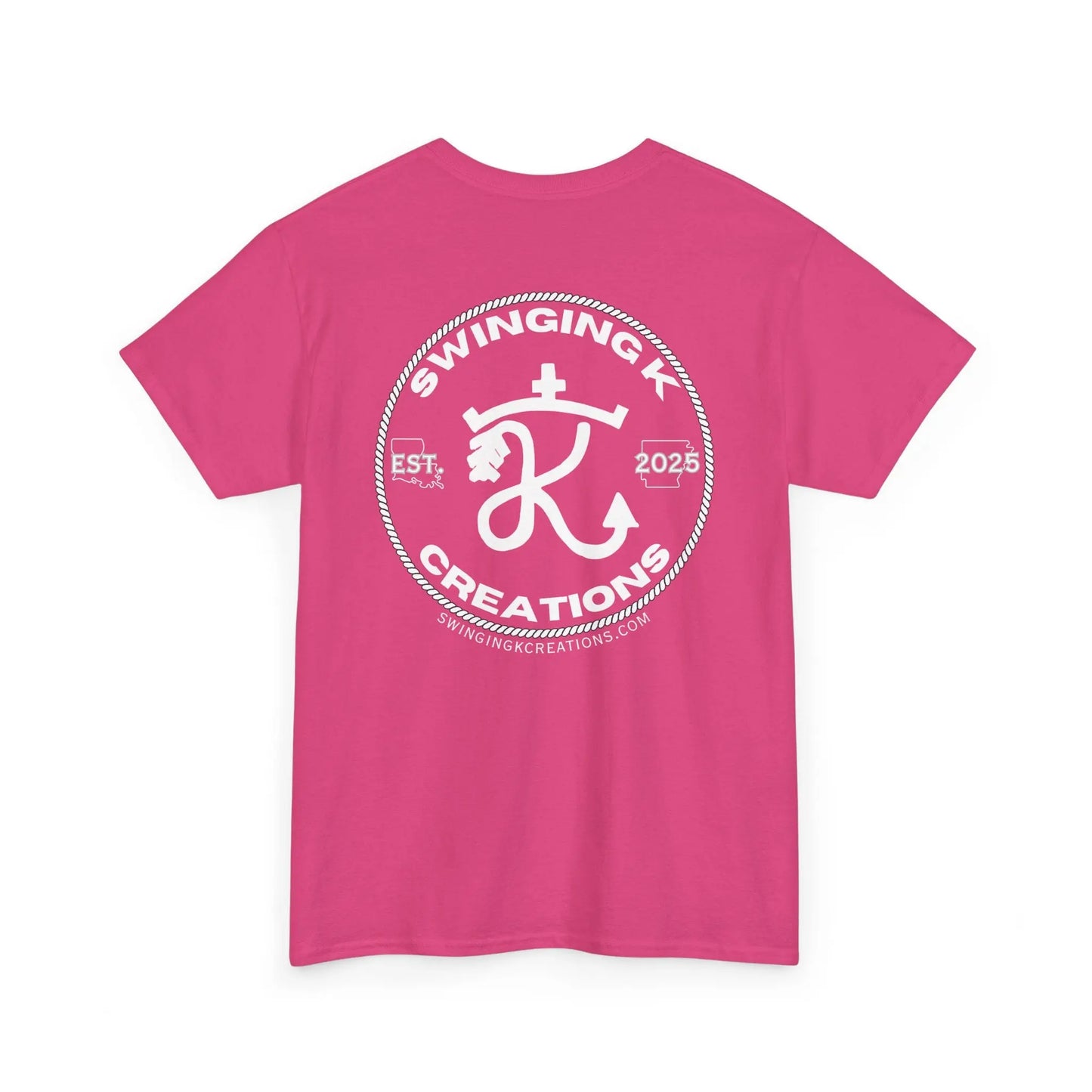 Swinging K Creations White Logo Unisex T-Shirt Printify