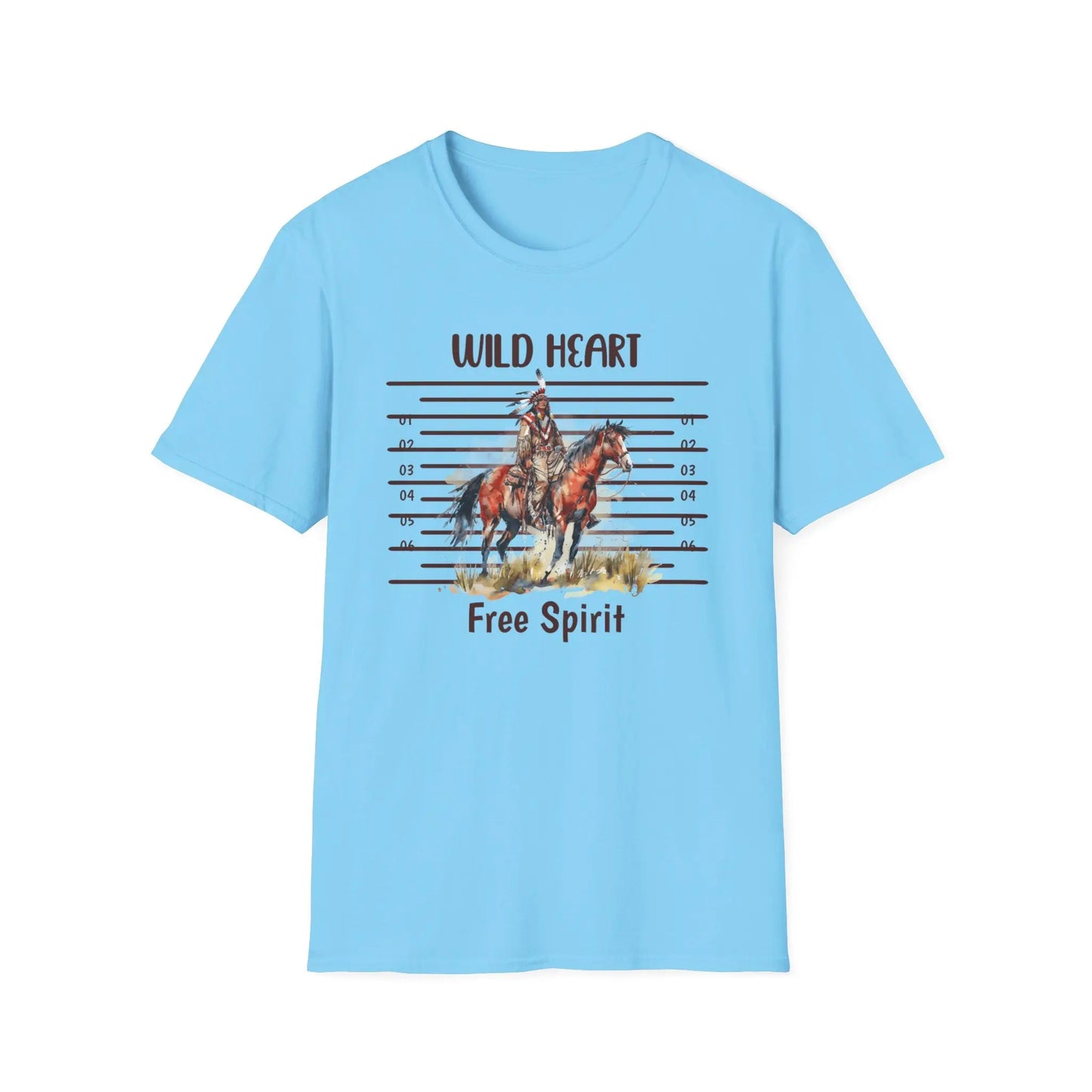 Wild Heart Free Spirit T-Shirt, Bohemian Tee, Horse Lover Gift, Adventure Shirt, Festival Apparel, Unisex Graphic T-Shirt Printify