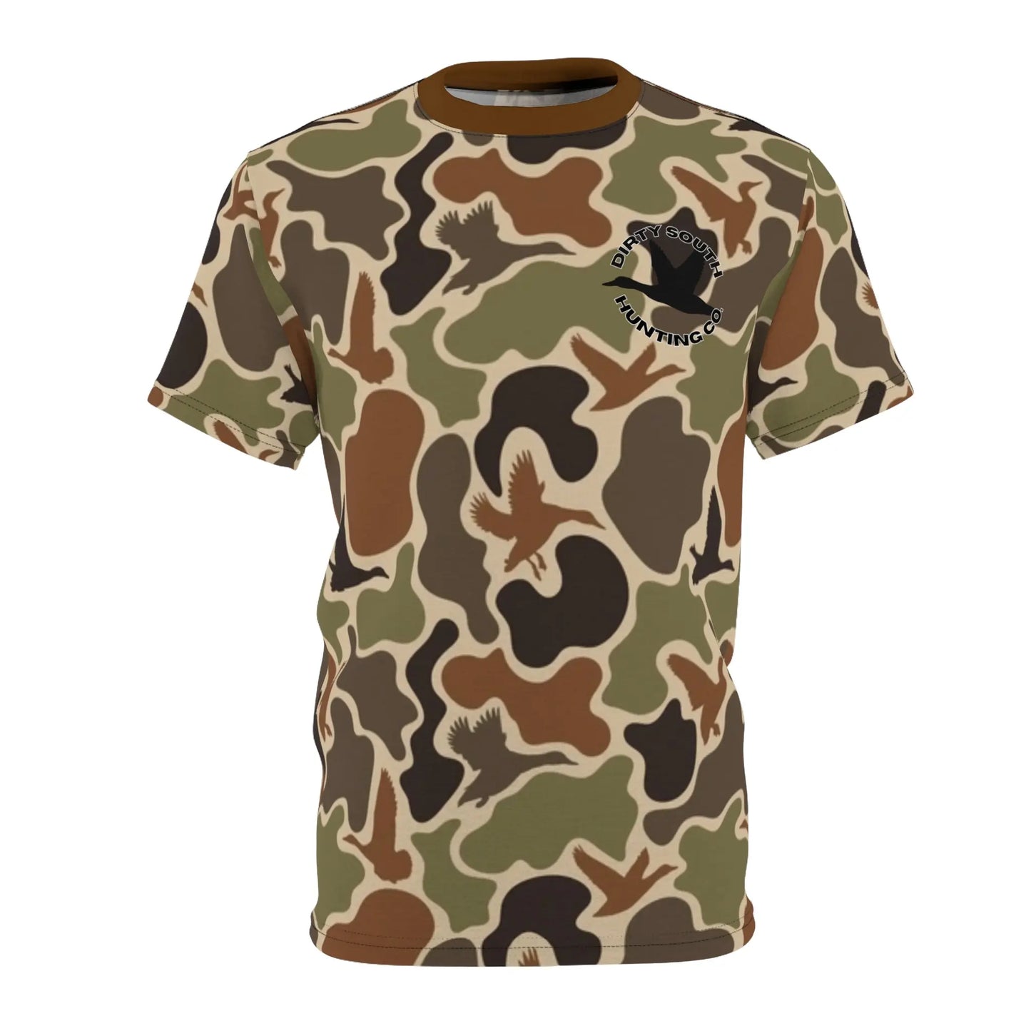 Dirty South Hunting Co Camouflage Hunting Tee, Outdoor Apparel, Gift for Hunters, Men's Casual Wear, Unique Nature Apparel Printify