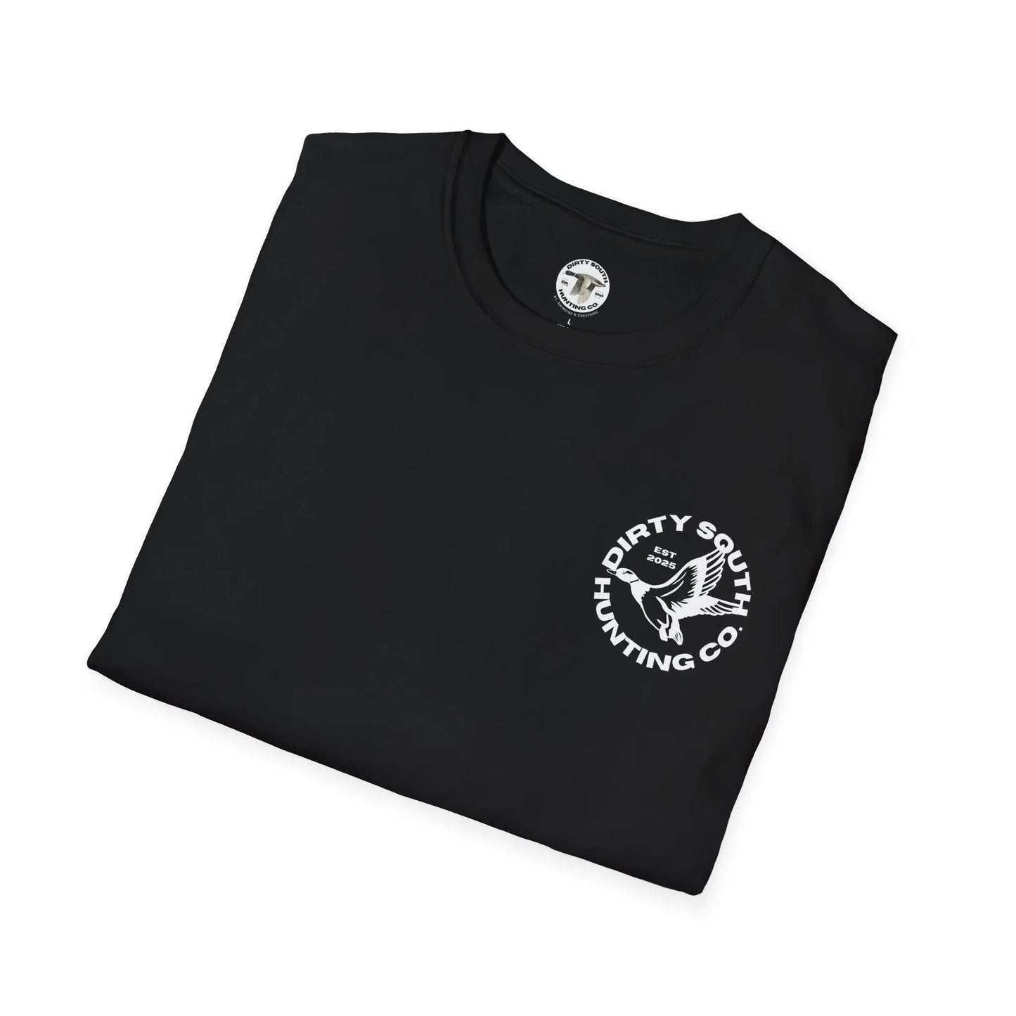 Dirty South Hunting Co.-Round Logo Unisex TShirt, Outdoor Apparel for Outdoor Enthusiasts, Casual Wear, Nature Lovers, Gift for Hunters, Adventure Tee Printify
