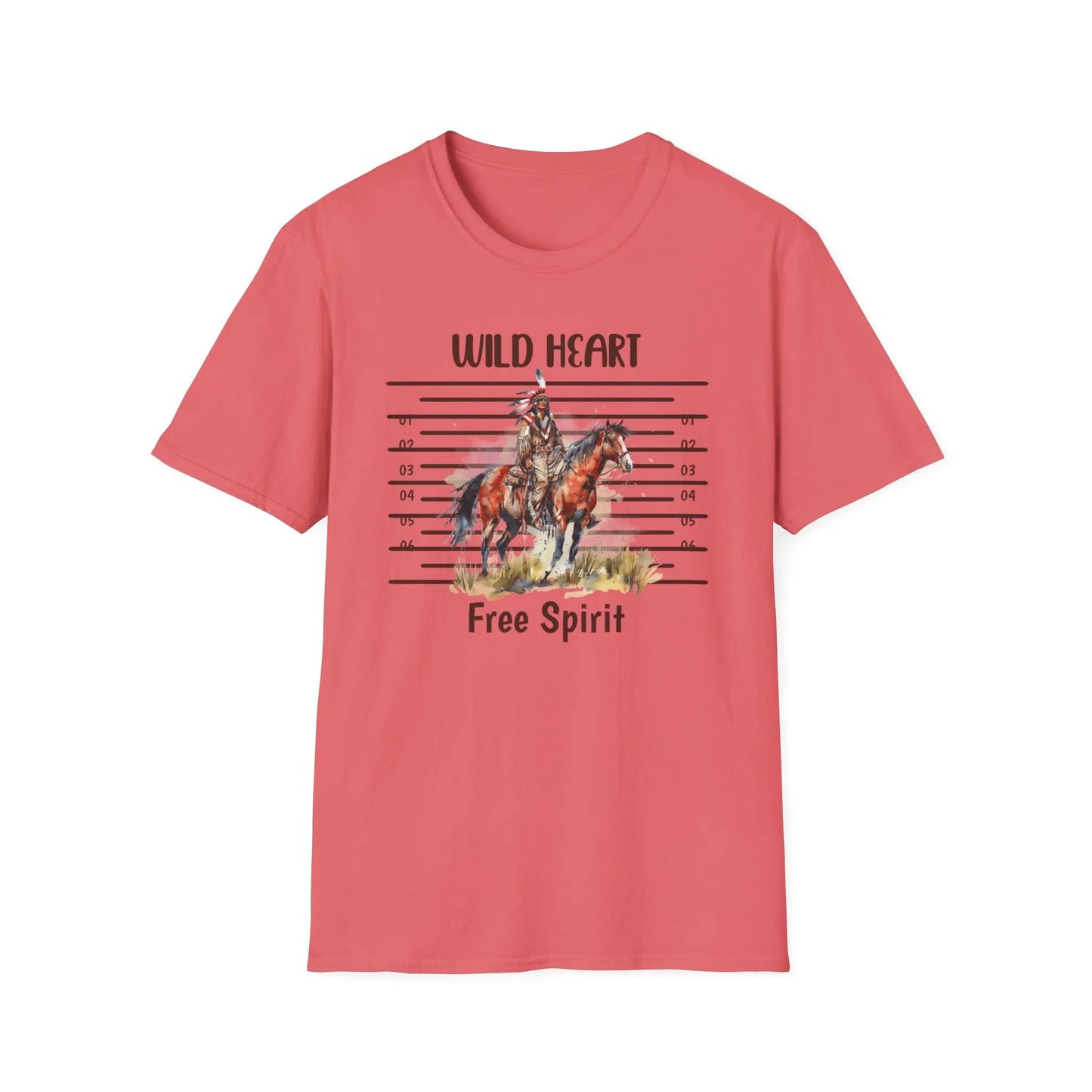 Wild Heart Free Spirit T-Shirt, Bohemian Tee, Horse Lover Gift, Adventure Shirt, Festival Apparel, Unisex Graphic T-Shirt Printify