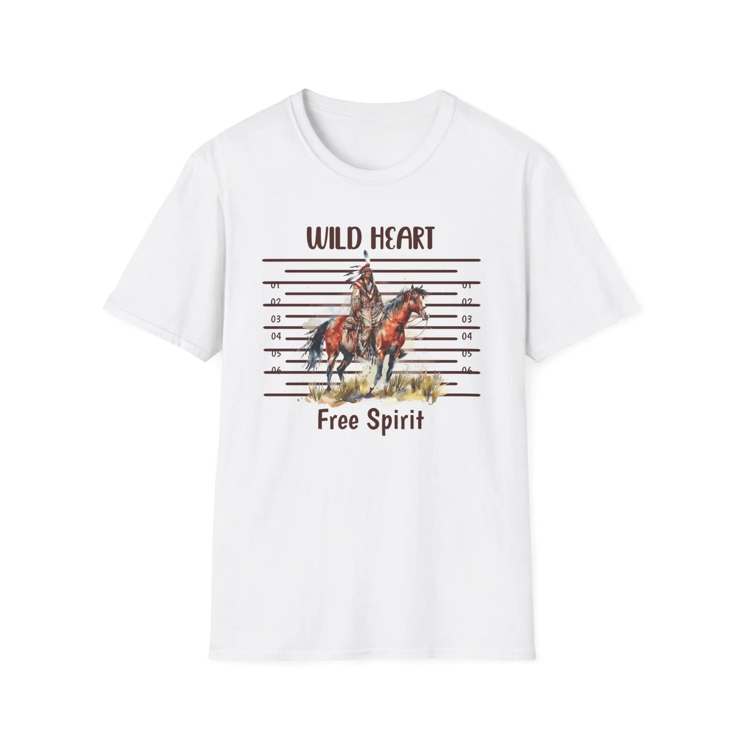 Wild Heart Free Spirit T-Shirt, Bohemian Tee, Horse Lover Gift, Adventure Shirt, Festival Apparel, Unisex Graphic T-Shirt Printify