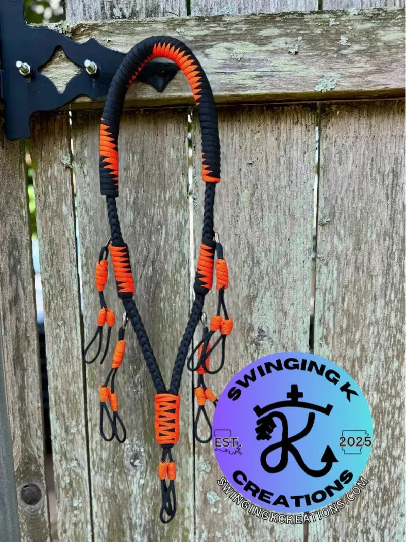 Black & Orange Paracord Duck Call Lanyard – 4 Drop Removable Loops | Waterfowl Hunting Gear (Copy) (Copy) (Copy) Swinging K Creations