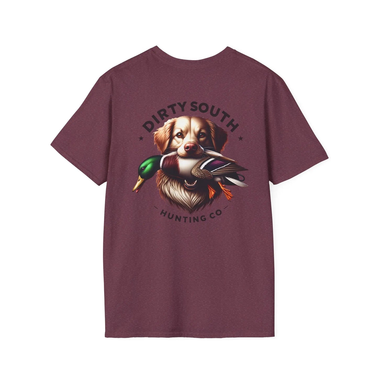 Dirty South Hunting Co. Duck Dog Unisex T-Shirt, Hunting Shirt, Dog Lover Gift, Casual Wear, Outdoor Apparel, Animal Lover Apparel, Stylish Comfort Printify