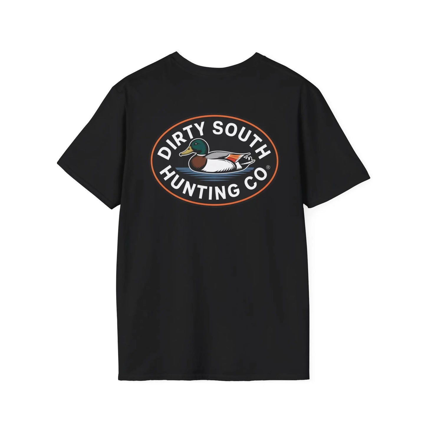 Dirty South Hunting Co.-Round Logo Unisex TShirt, Outdoor Apparel for Outdoor Enthusiasts, Casual Wear, Nature Lovers, Gift for Hunters, Adventure Tee Printify
