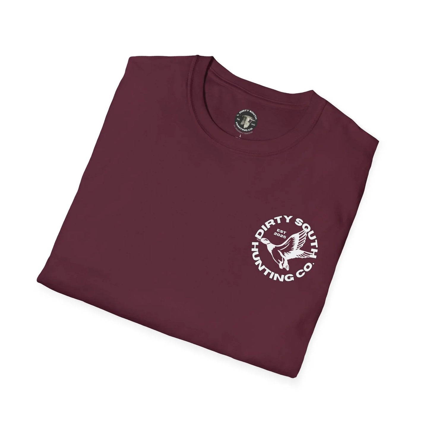 Dirty South Hunting Co.-Round Logo Unisex TShirt, Outdoor Apparel for Outdoor Enthusiasts, Casual Wear, Nature Lovers, Gift for Hunters, Adventure Tee Printify