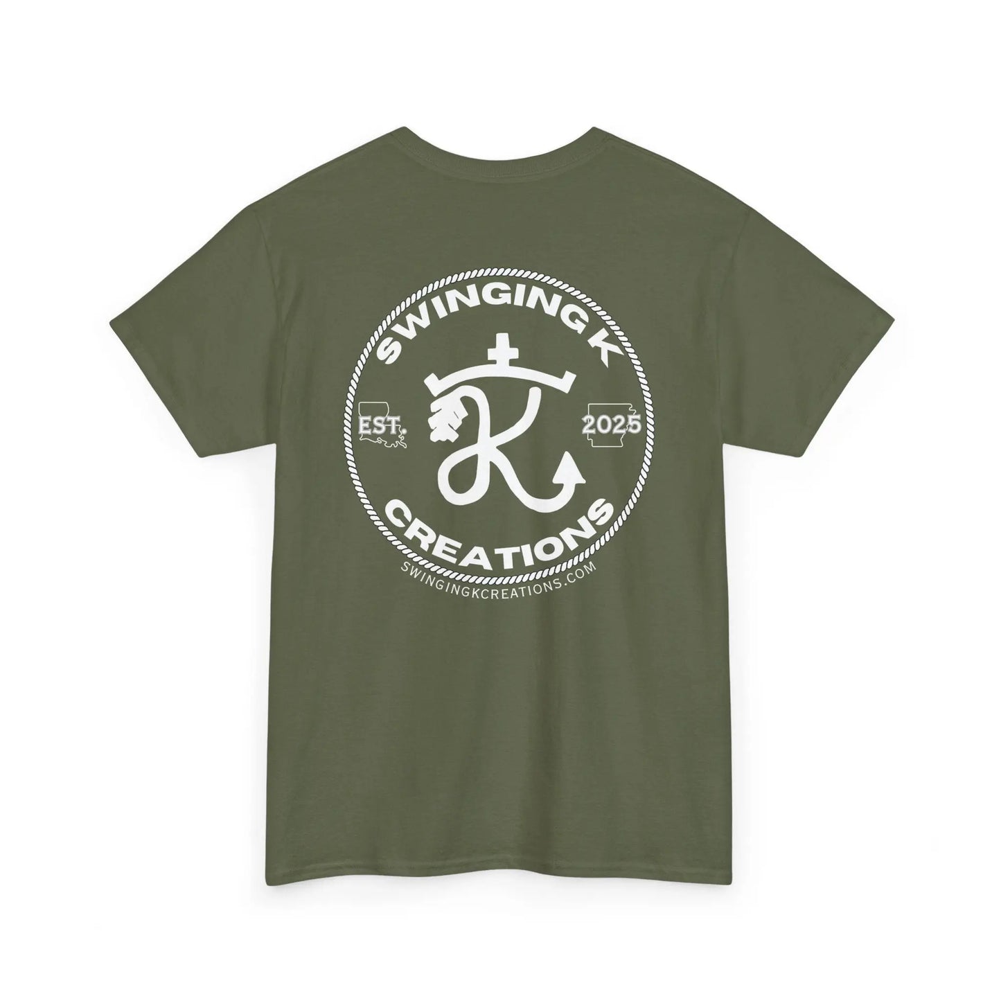 Swinging K Creations White Logo Unisex T-Shirt Printify