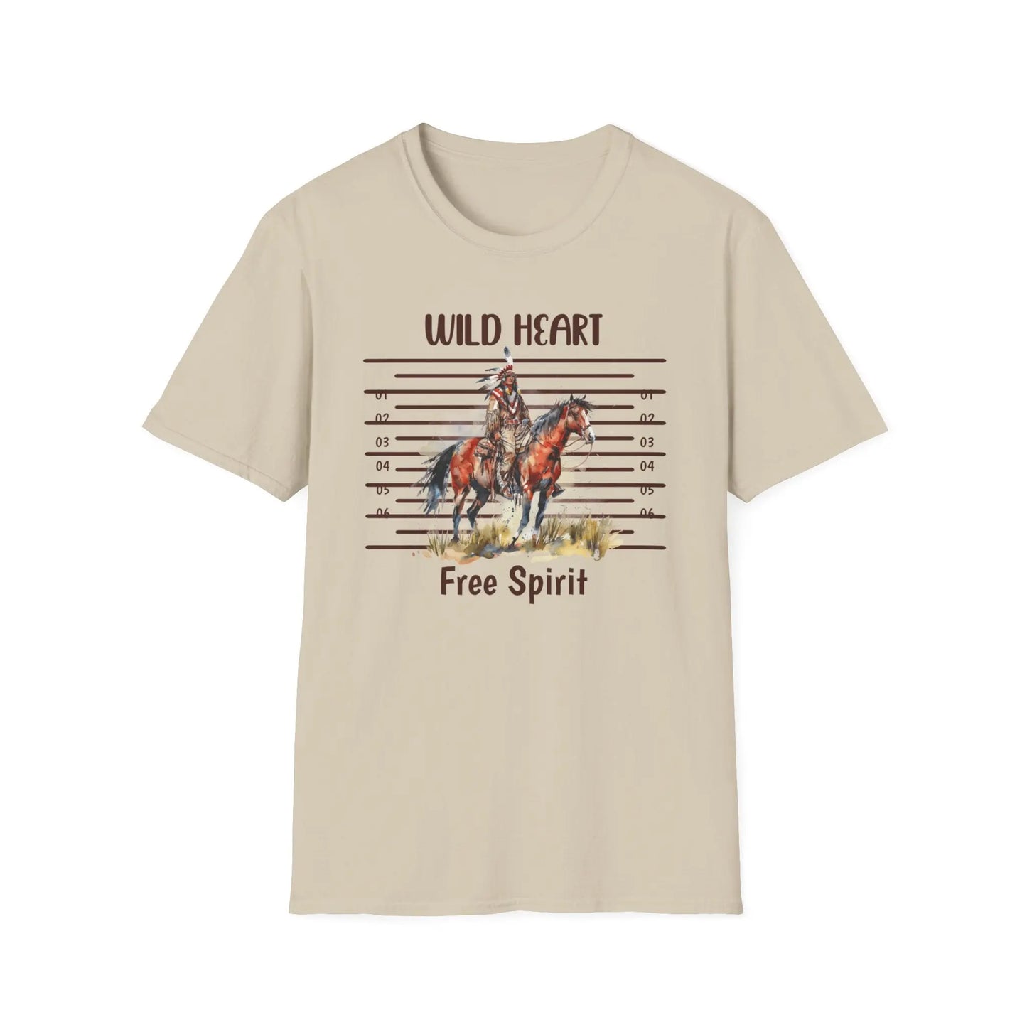 Wild Heart Free Spirit T-Shirt, Bohemian Tee, Horse Lover Gift, Adventure Shirt, Festival Apparel, Unisex Graphic T-Shirt Printify