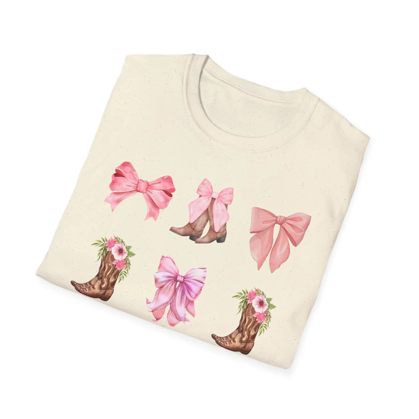 Western Chic Coquette T-Shirt, Cowgirl Country Southern Style Tee, Rodeo Fashion Top, Stylish Wild West Shirt Printify