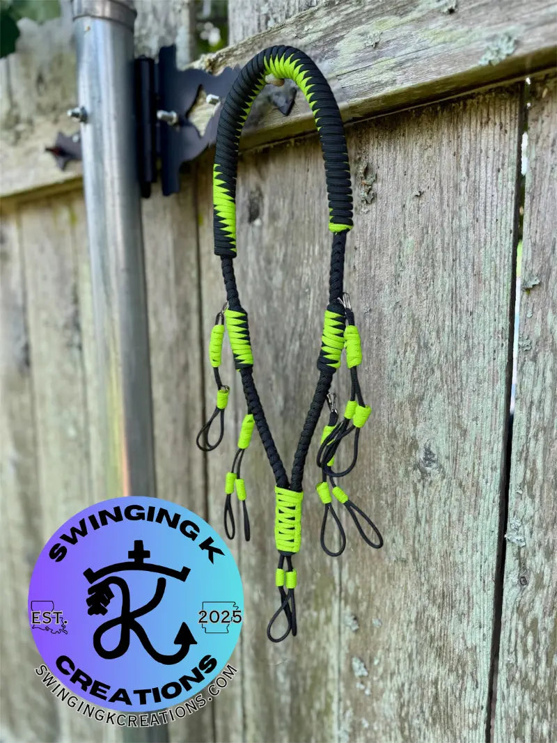 Black & Green Paracord Duck Call Lanyard – 4 Drop Removable Loops | Waterfowl Hunting Gear (Copy) Swinging K Creations