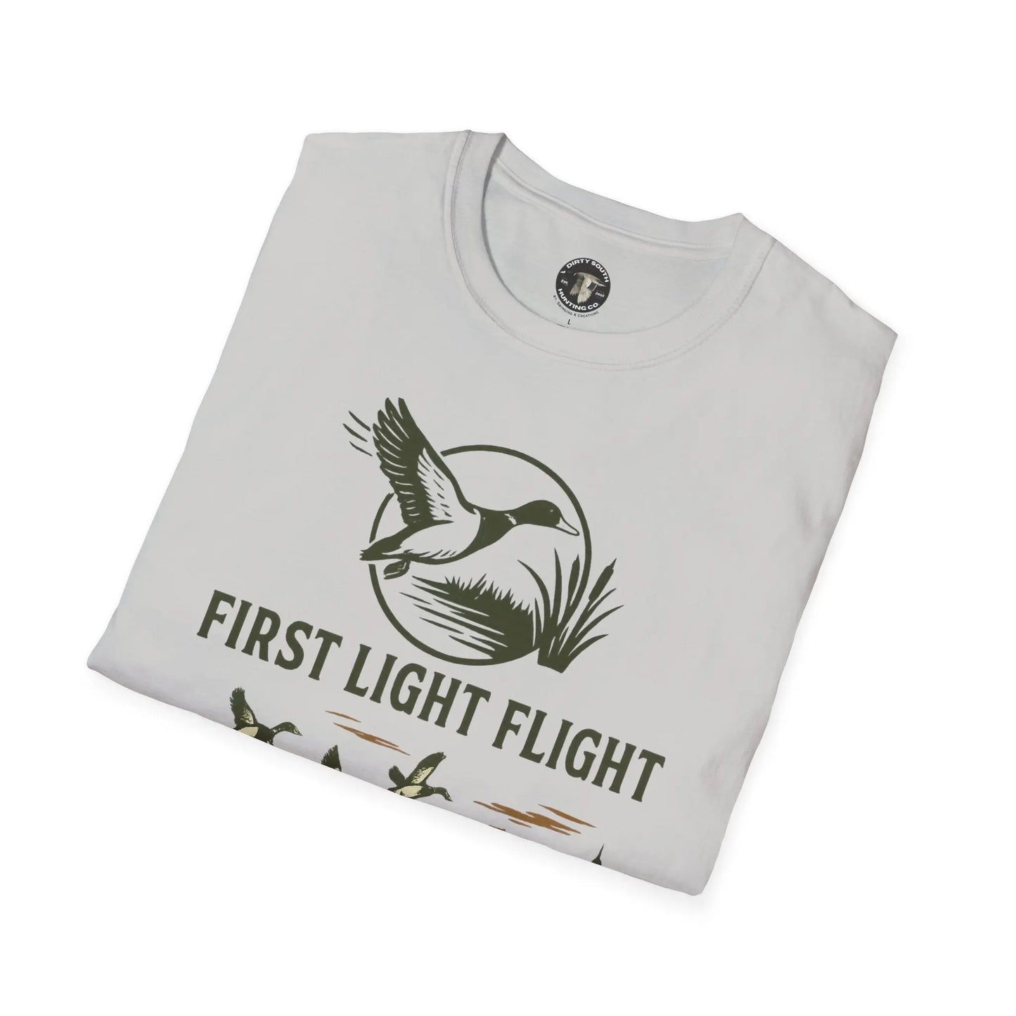 Dirty South Hunting Co | 'First Light Flight' | Perfect for Duck Hunter, Gift for Hunters, Casual Wear, Outdoor Apparel Printify