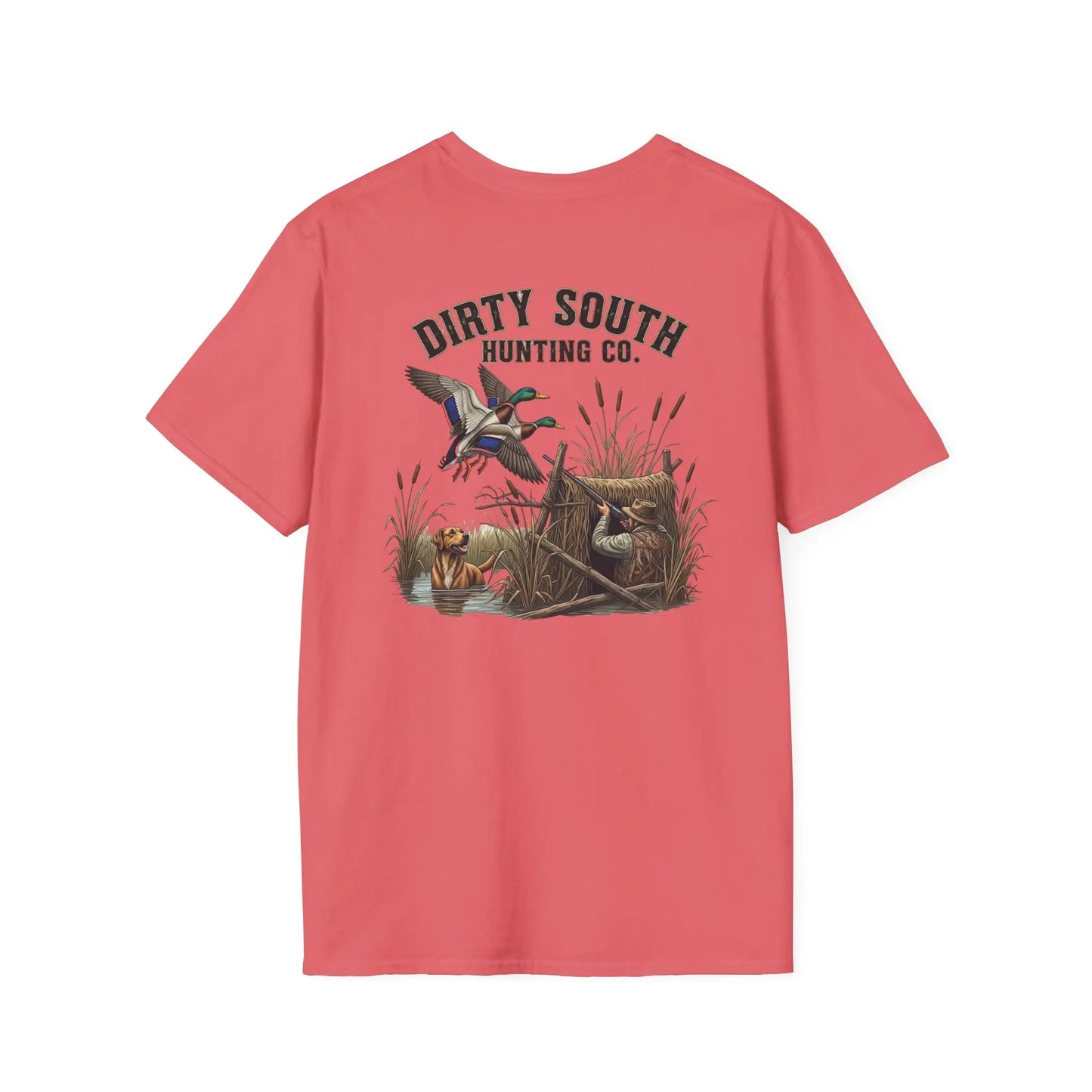 Dirty South Hunting Co. Duck Hunting-Unisex Hunting T-Shirt, Vintage Style Tee, Outdoor Apparel, Gifts for Hunters, Casual Wear, Fishing Trip Shirt, Adventure Clothing Printify
