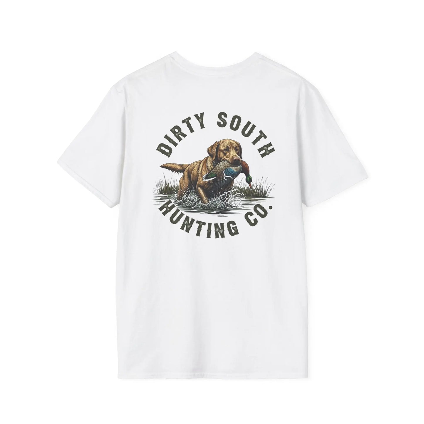 Dirty South Hunting Co. Duck Dog- Unisex T-Shirt, Outdoor Lifestyle Tee, Dog Lover Shirt, Gift for Hunters, Casual Everyday Wear Printify