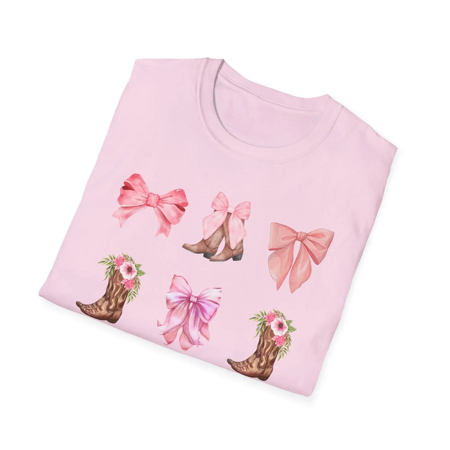Western Chic Coquette T-Shirt, Cowgirl Country Southern Style Tee, Rodeo Fashion Top, Stylish Wild West Shirt Printify