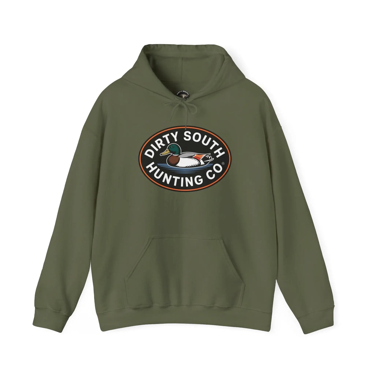 Dirty South Round Logo Unisex Hunting Sweatshirt - Cozy Outdoor Apparel, Perfect for Campers, Gift for Fishermen, Great for Fall Activities Printify