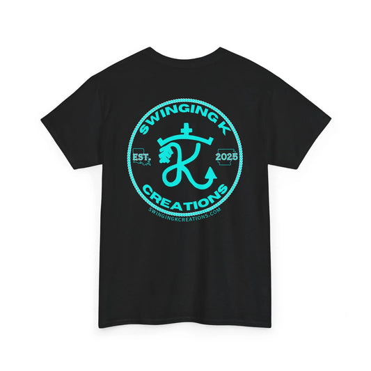 Swinging K Creations Turquoise Logo- Unisex T-Shirt Printify