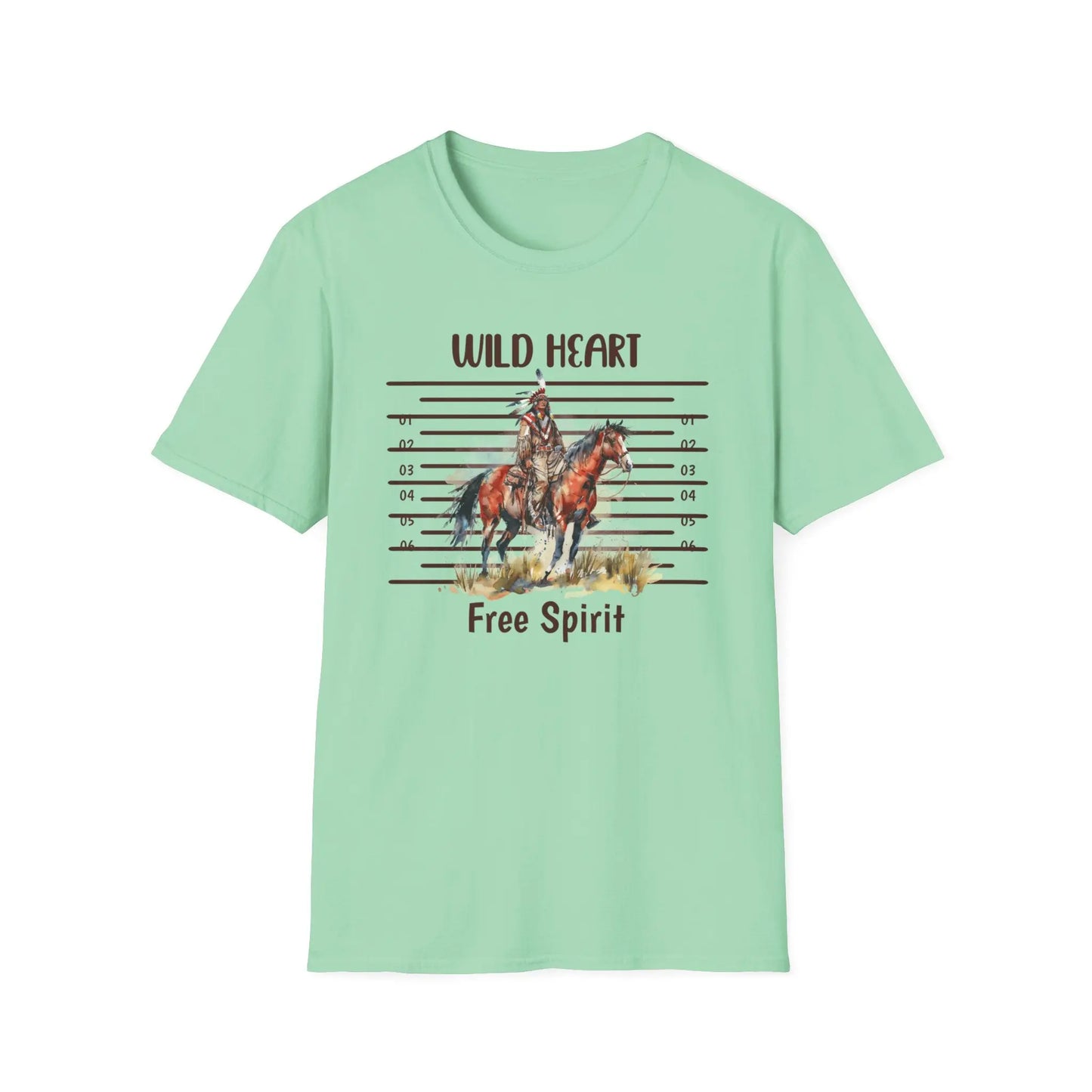 Wild Heart Free Spirit T-Shirt, Bohemian Tee, Horse Lover Gift, Adventure Shirt, Festival Apparel, Unisex Graphic T-Shirt Printify