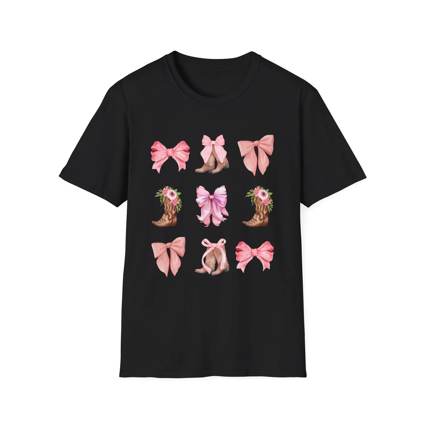 Western Chic Coquette T-Shirt, Cowgirl Country Southern Style Tee, Rodeo Fashion Top, Stylish Wild West Shirt Printify
