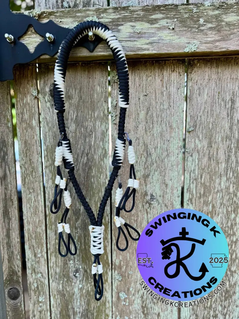 Black & White Paracord Duck Call Lanyard – 4 Drop Removable Loops | Waterfowl Hunting Gear Swinging K Creations