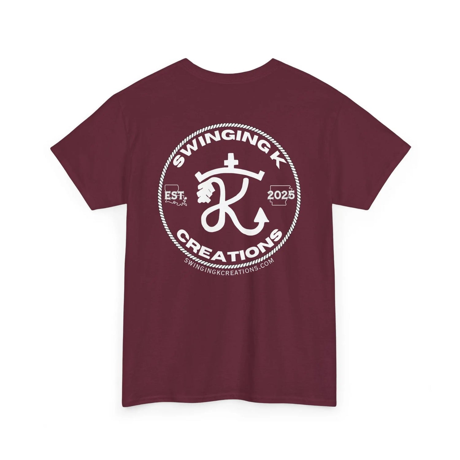 Swinging K Creations White Logo Unisex T-Shirt Printify