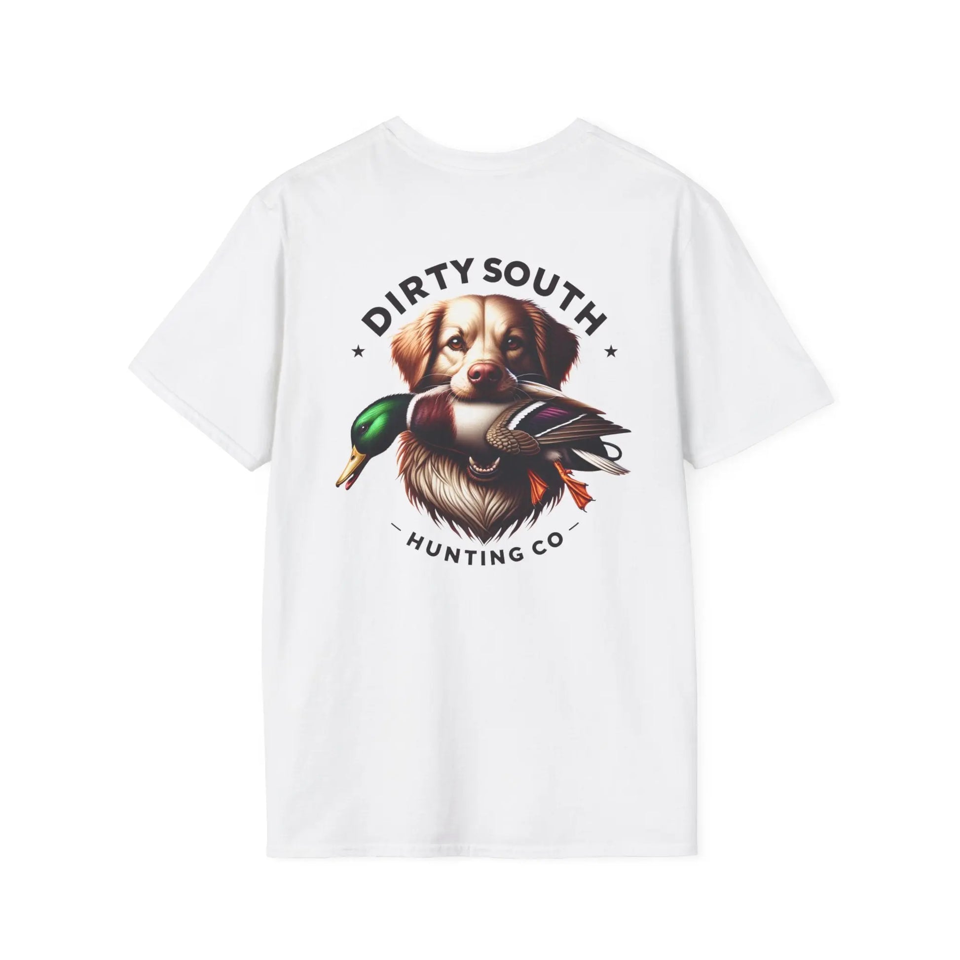 Dirty South Hunting Co. Duck Dog Unisex T-Shirt, Hunting Shirt, Dog Lover Gift, Casual Wear, Outdoor Apparel, Animal Lover Apparel, Stylish Comfort Printify