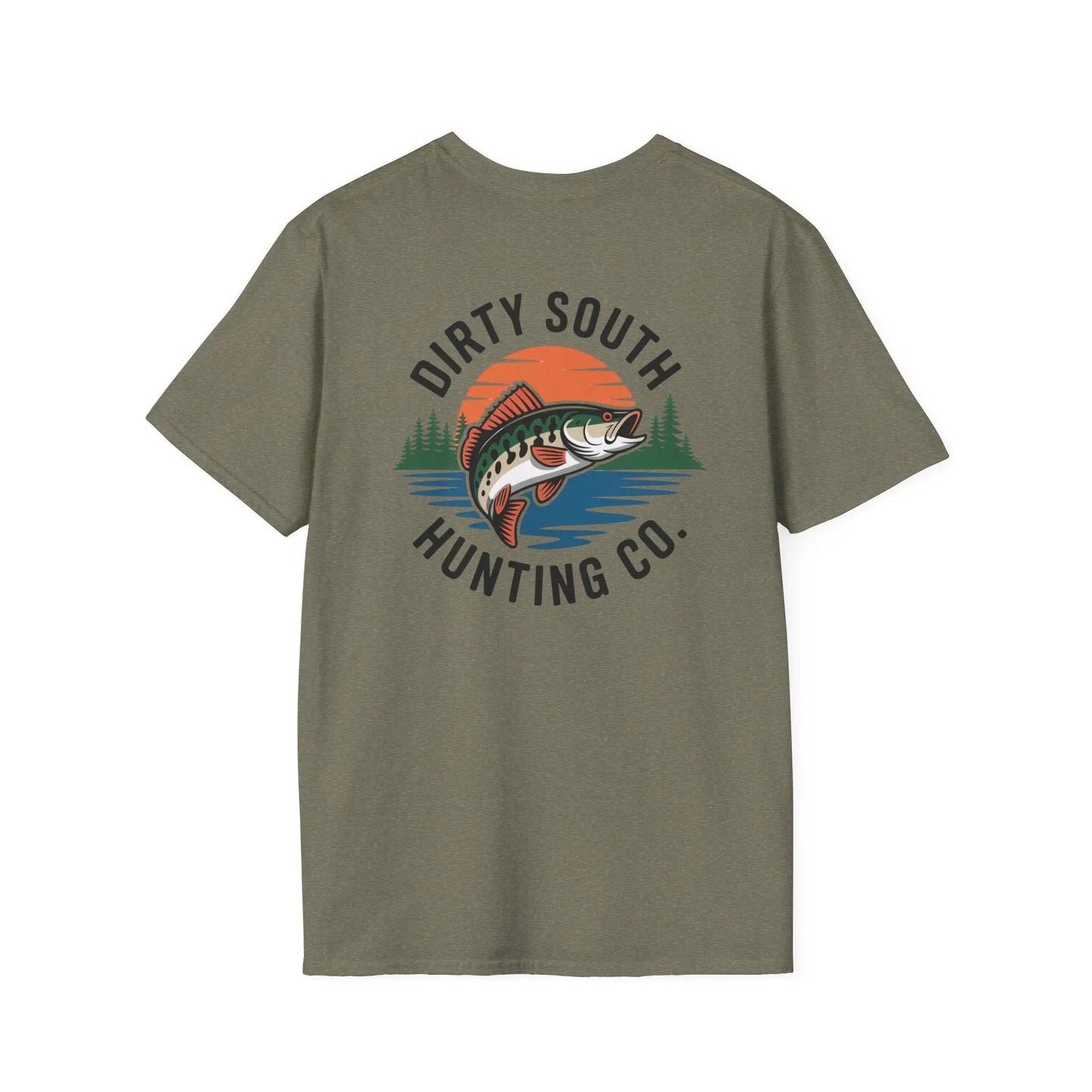Dirty South Fishing T Shirt Unisex Outdoor Vintage Tee Gift