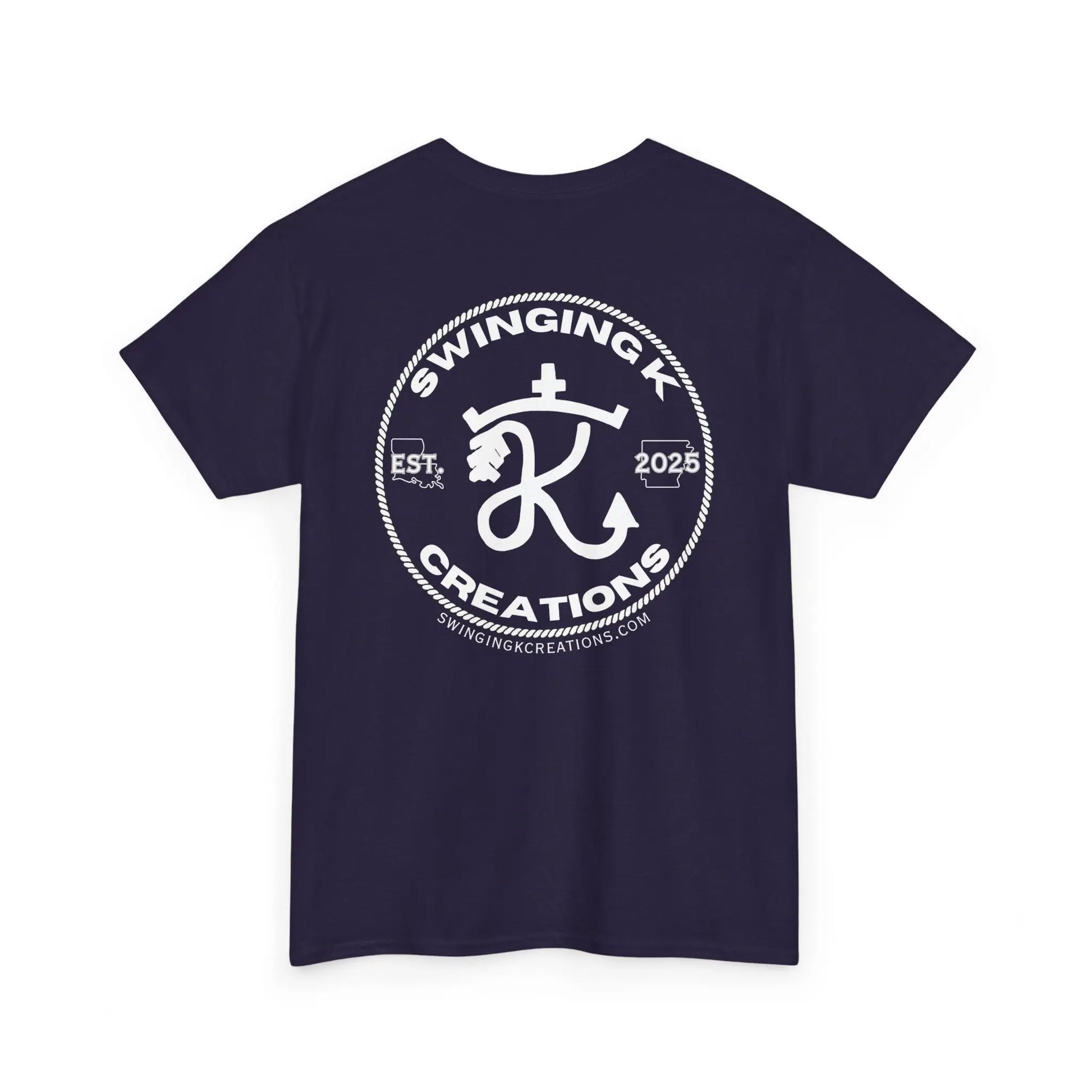 Swinging K Creations White Logo Unisex T-Shirt Printify