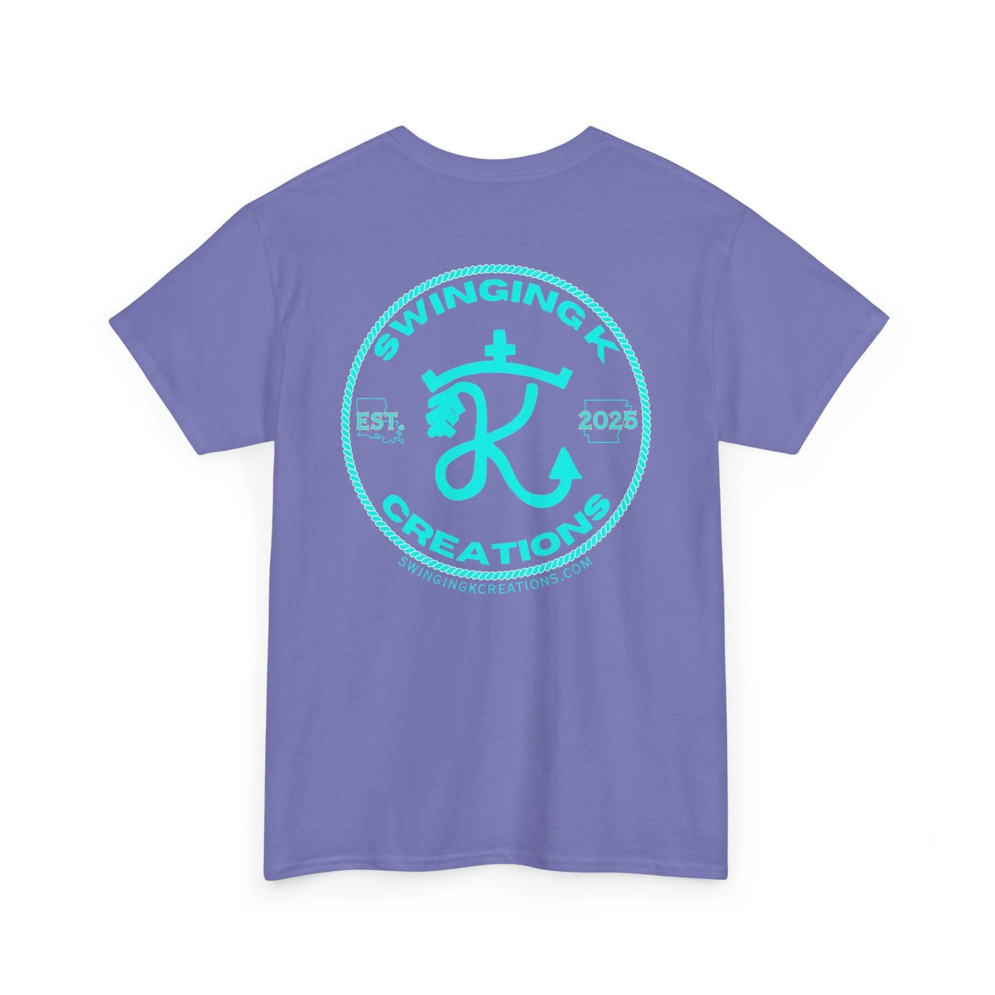 Swinging K Creations Turquoise Logo- Unisex T-Shirt Printify