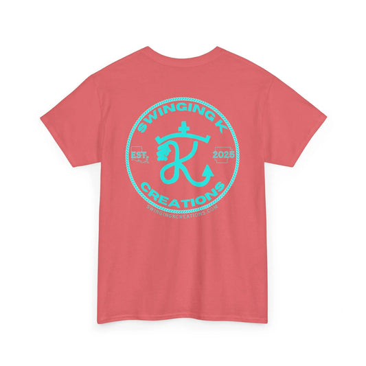 Swinging K Creations Turquoise Logo- Unisex T-Shirt Printify