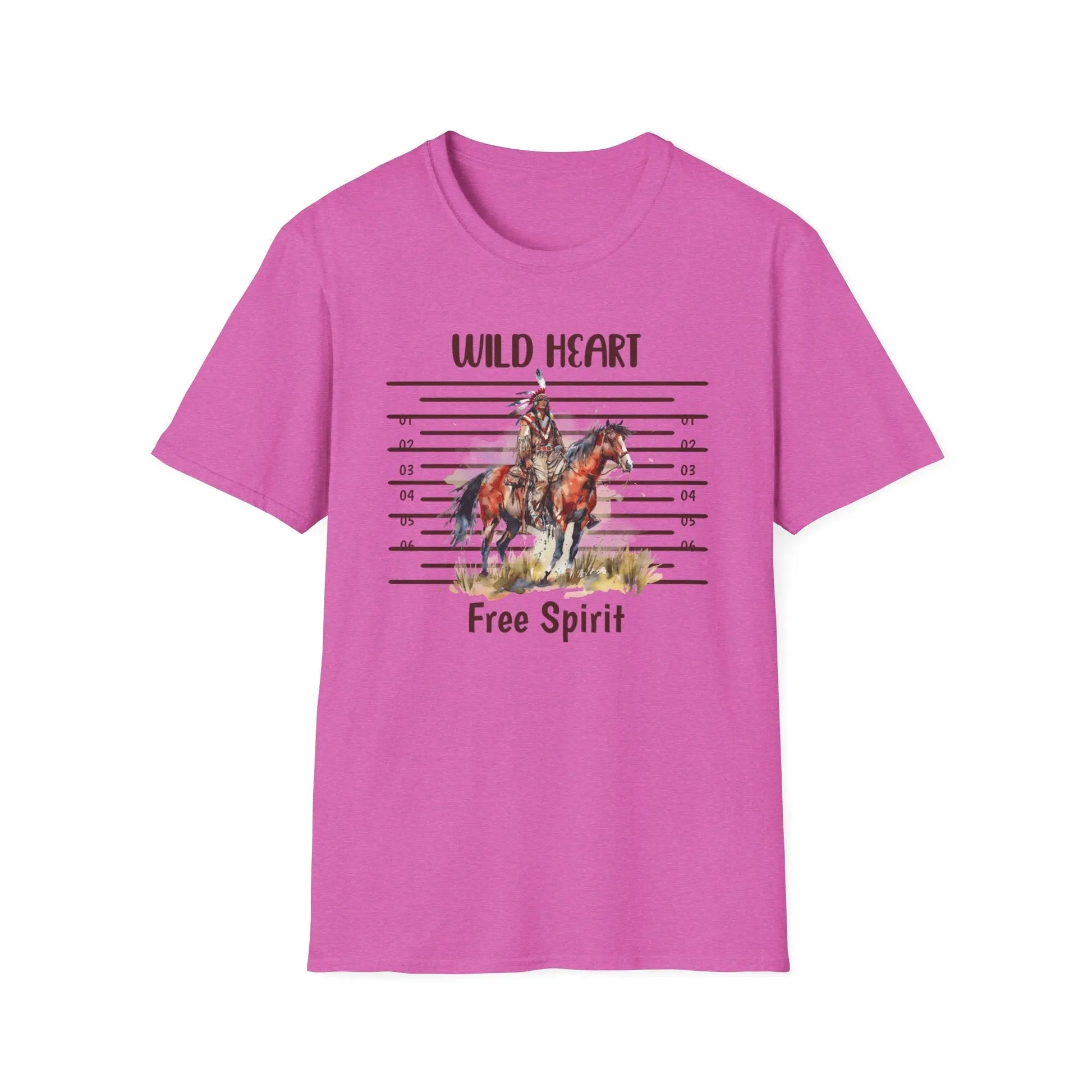 Wild Heart Free Spirit T-Shirt, Bohemian Tee, Horse Lover Gift, Adventure Shirt, Festival Apparel, Unisex Graphic T-Shirt Printify