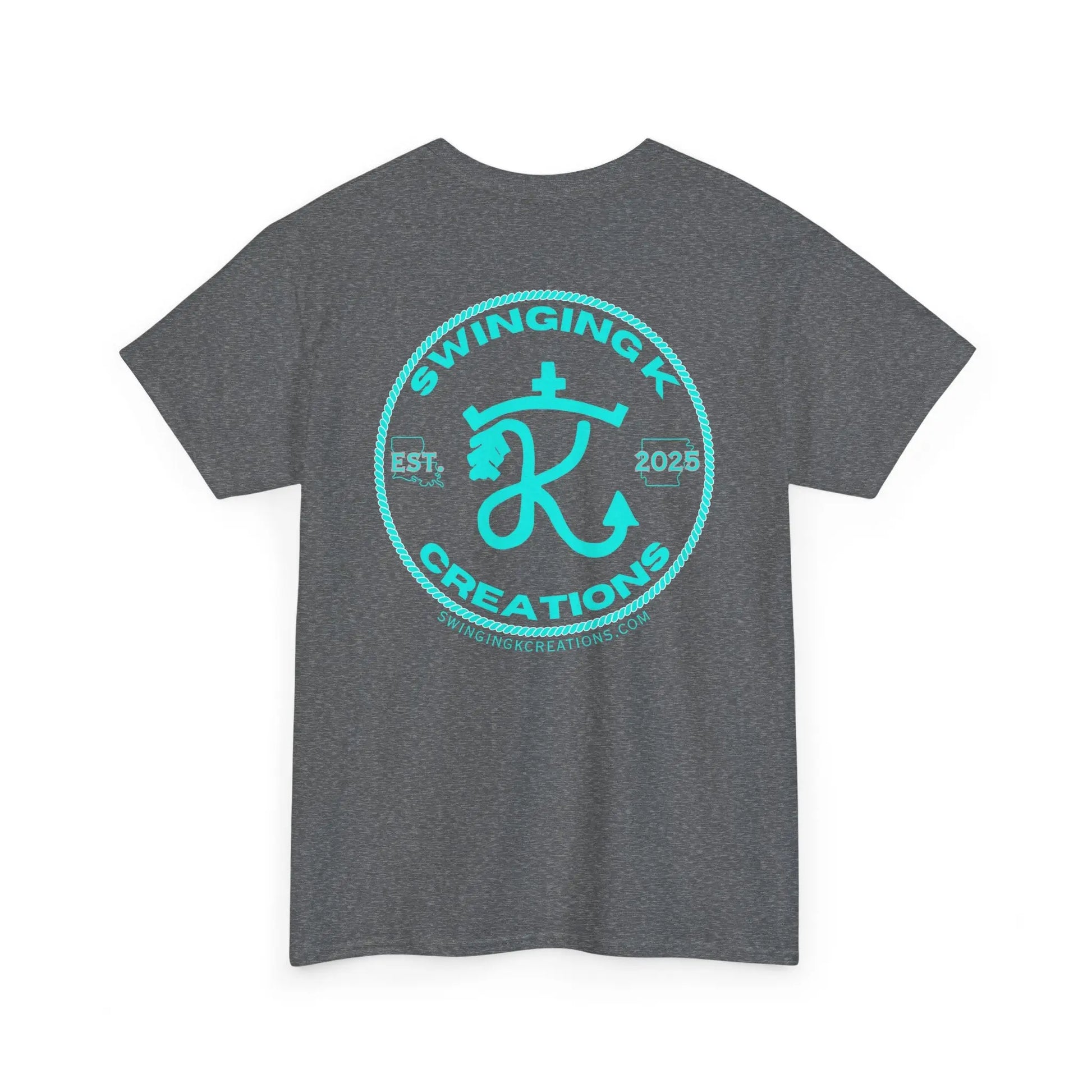 Swinging K Creations Turquoise Logo- Unisex T-Shirt Printify
