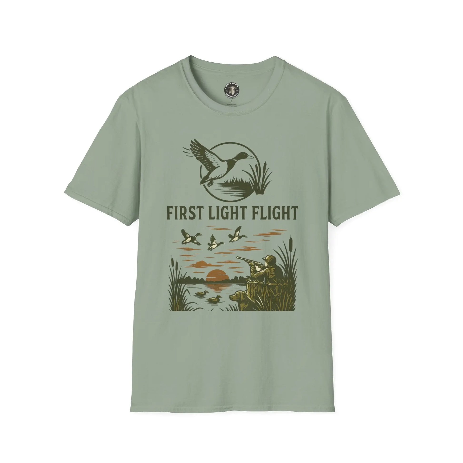 Dirty South Hunting Co | 'First Light Flight' | Perfect for Duck Hunter, Gift for Hunters, Casual Wear, Outdoor Apparel Printify