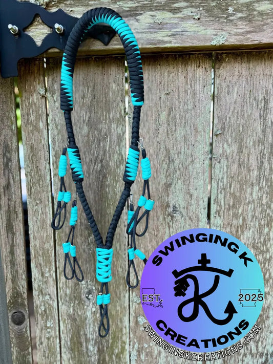 Black & Blue Paracord Duck Call Lanyard – 4 Drop Removable Loops | Waterfowl Hunting Gear