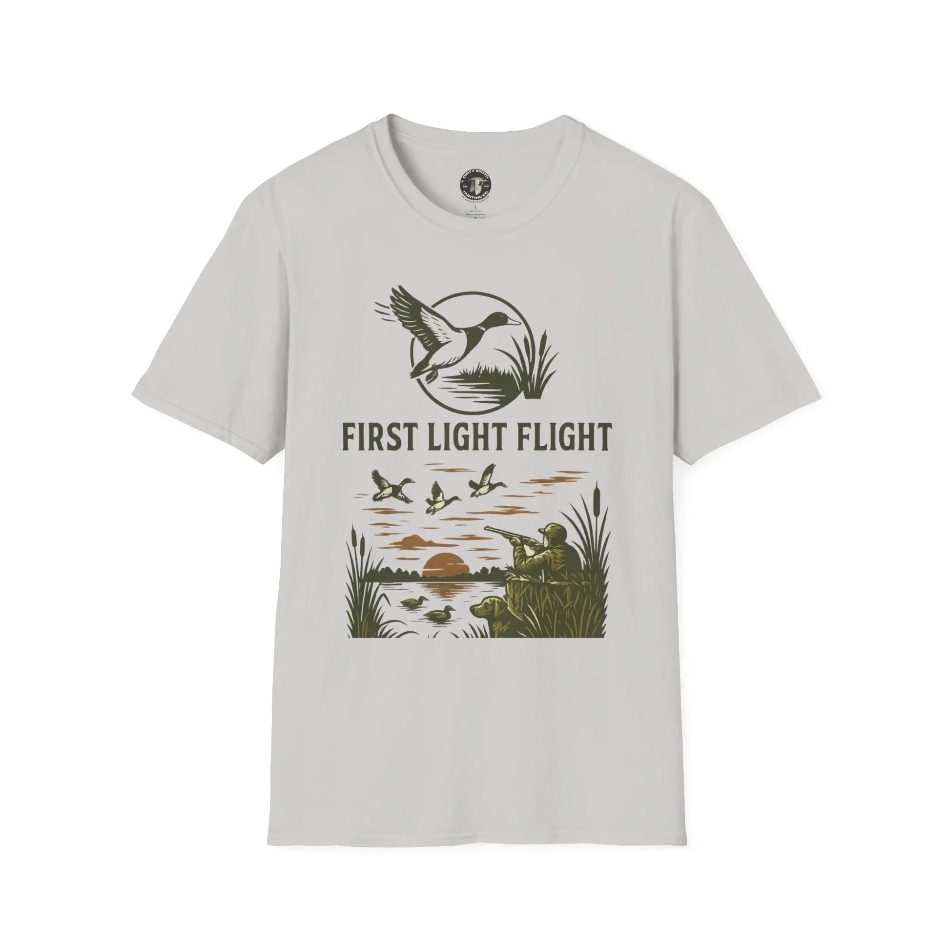Dirty South Hunting Co | 'First Light Flight' | Perfect for Duck Hunter, Gift for Hunters, Casual Wear, Outdoor Apparel Printify
