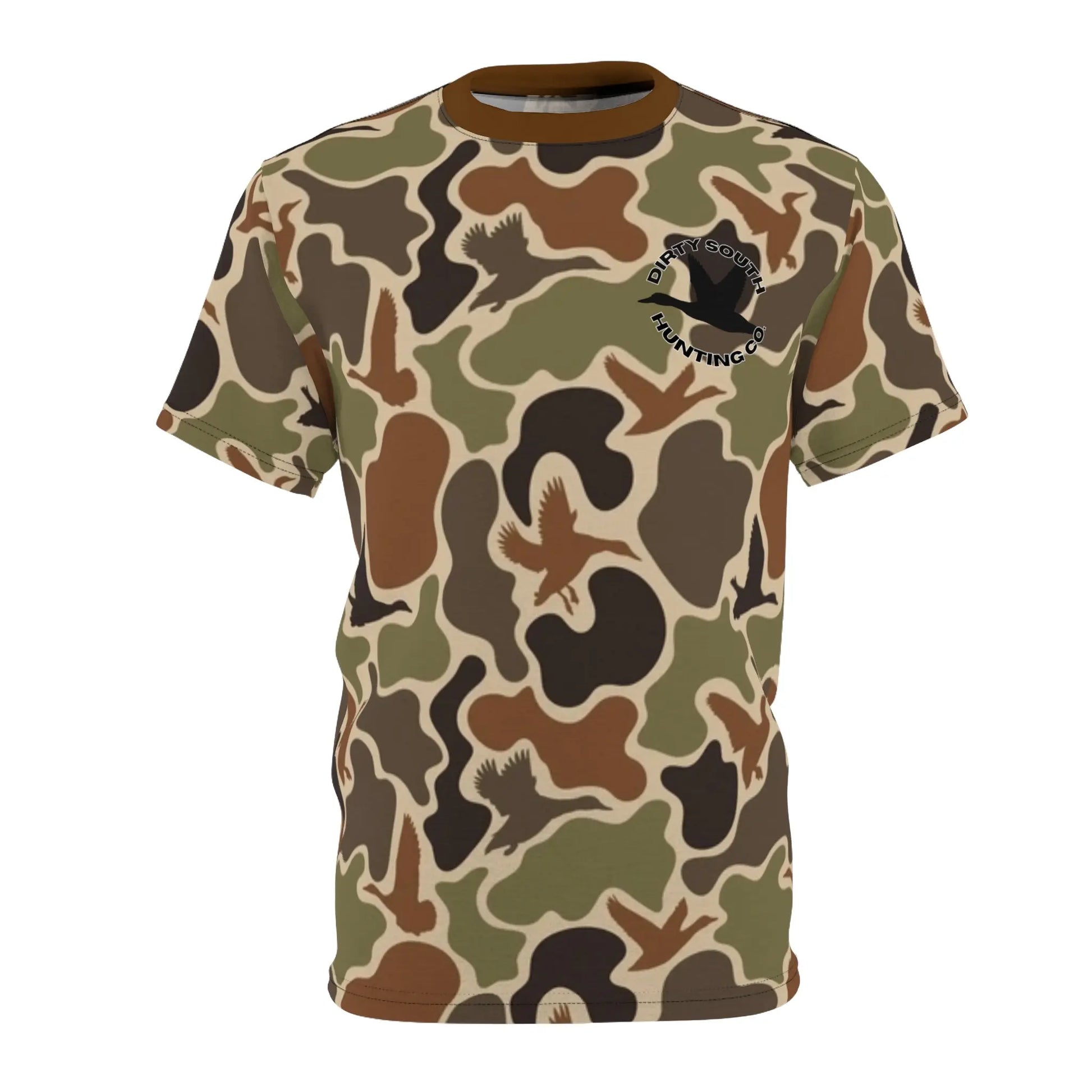 Dirty South Hunting Co Camouflage Hunting Tee, Outdoor Apparel, Gift for Hunters, Men's Casual Wear, Unique Nature Apparel Printify