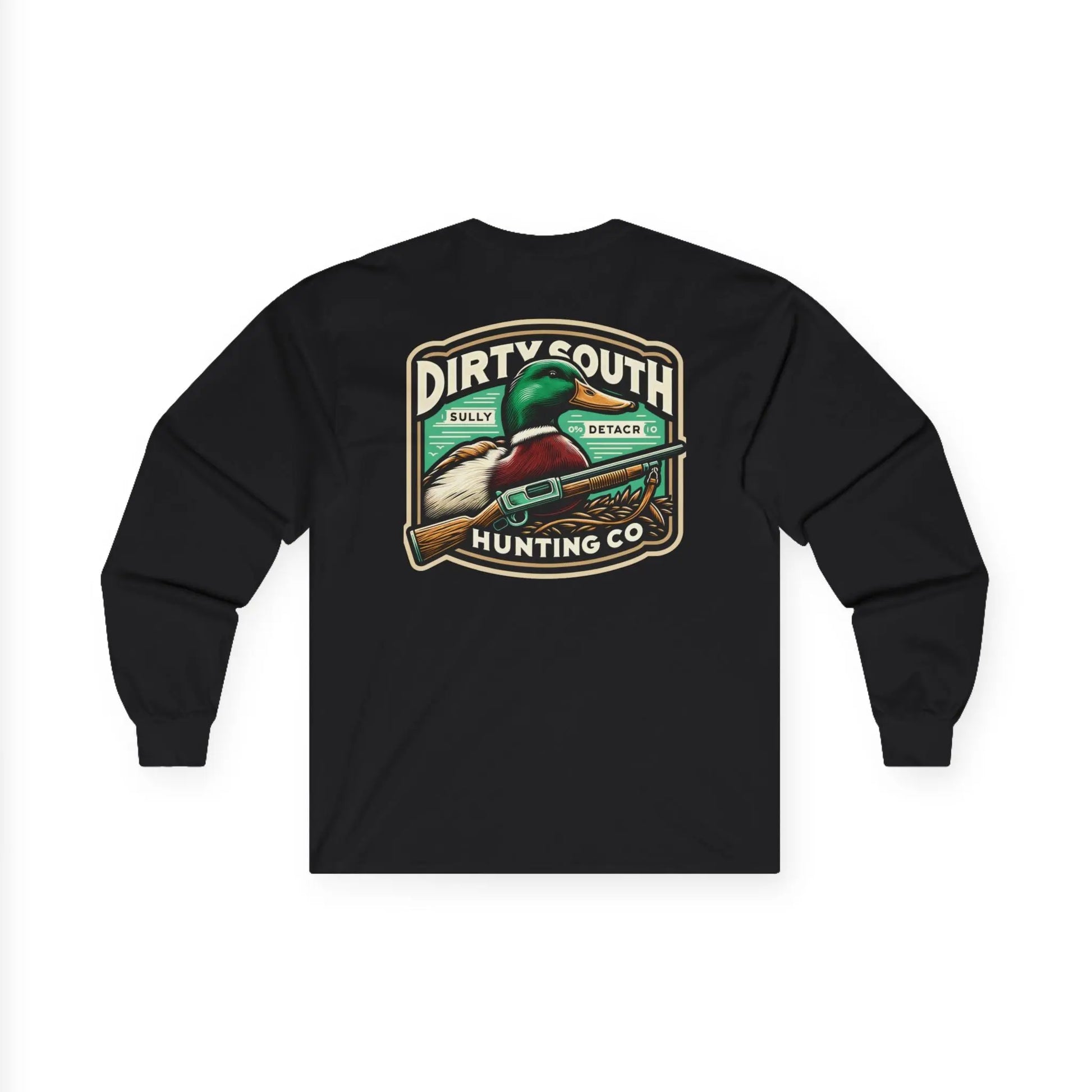 Mallard Duck Dirty South Hunting Long Sleeve Tee, Outdoor Apparel, Unisex T-Shirt, Casual Wear, Gift for Hunters, Vintage Graphic Tee Printify