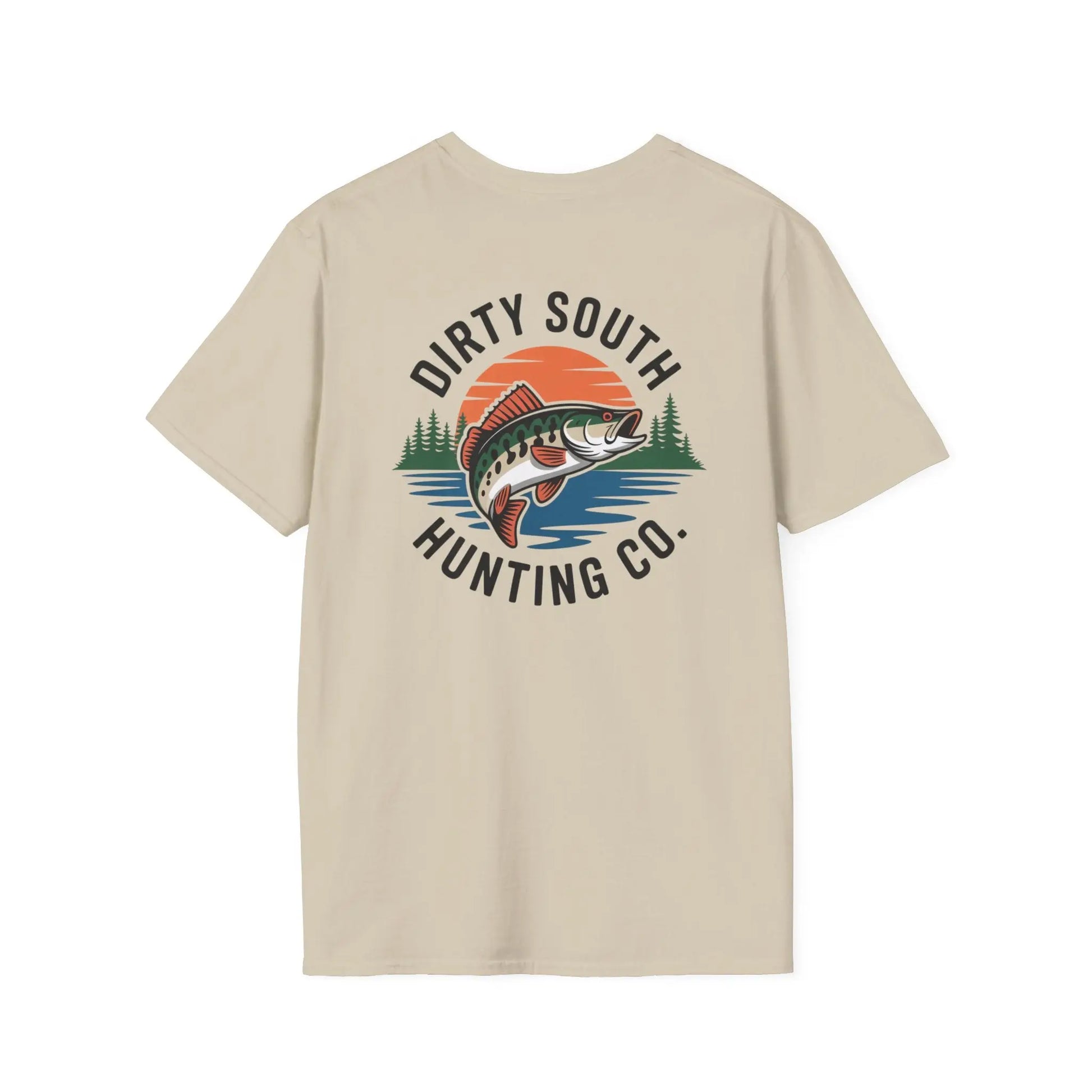 Dirty South Hunting Co. Fishing- Unisex T-Shirt, Outdoor Apparel, Fishing Gift, Nature Lover Tee, Casual Wear, Vintage Style Printify